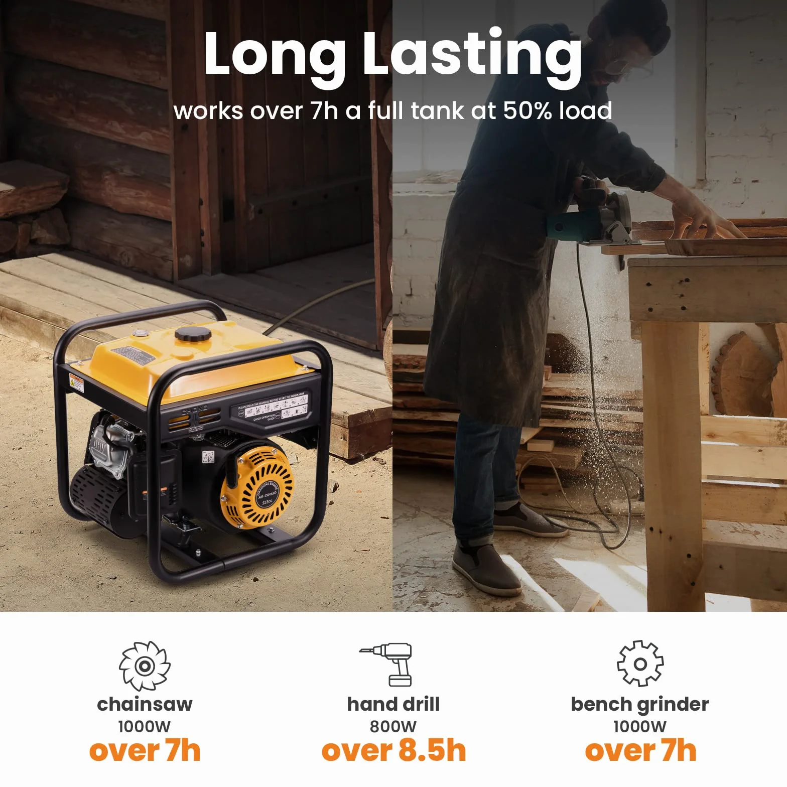 maXpeedingrods Inwerterowy generator prądu 3500 W 230 V, agregat prądotwórczy