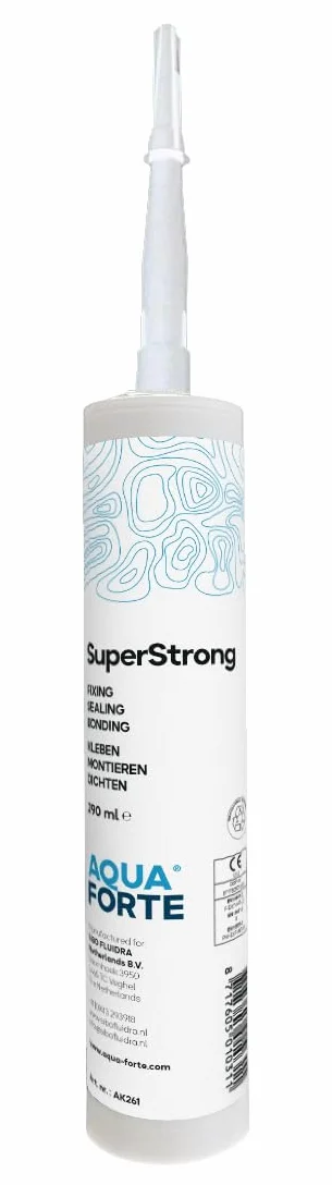AquaForte Elastyczny klej do stawu i akwarium I Superstrong MS Polymer, 290 ml, przezroczysty, po prostu wszystko uszczelnia, nadaje się m.in. do EPDM i PCW, przykleja się również pod wodą, 22,0 x 6,3