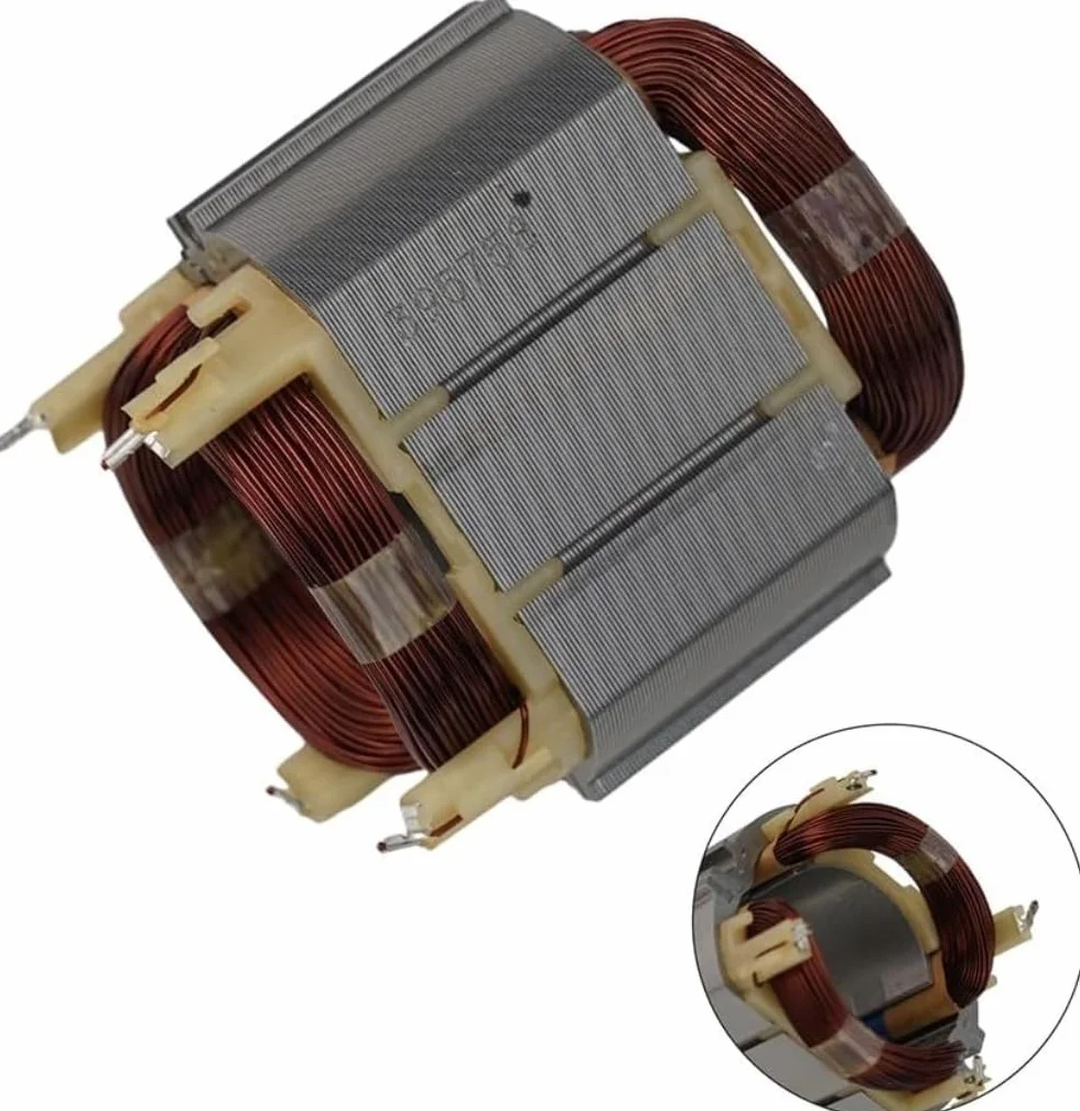 1 zestaw stojana i do wirnika, łopatki wirnika i łożyska szczotki węglowej, zestaw części zamiennych elektronarzędzi do HR4001C 513633-7 625758-6, stojan wirnika i zestaw szczotek węglowych