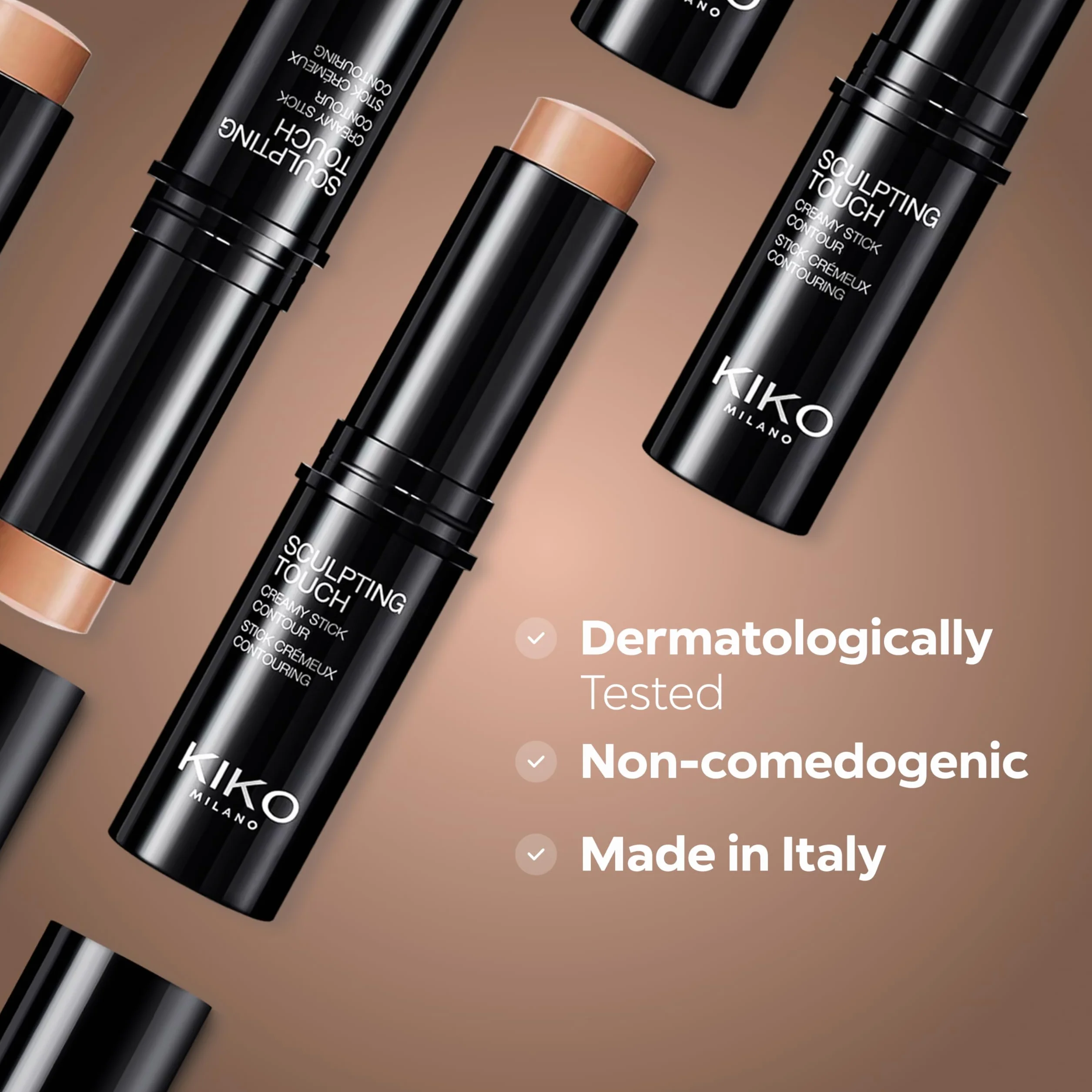 KIKO Milano Sculpting Touch Creamy Stick Contour 203 | Sztyft Do Konturowania Twarzy - Kremowa Konsystencja I Matowe Wykończenie