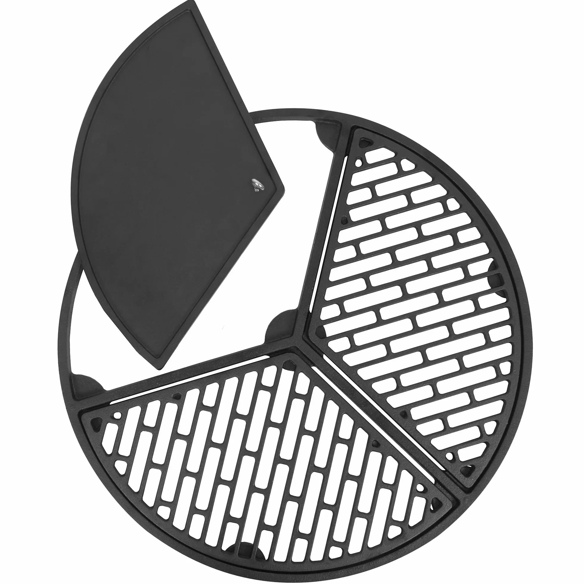 BBQ-Toro Żeliwny zestaw plancha i płytek grillowych Ø 54,5 cm 3 strefy grillowe