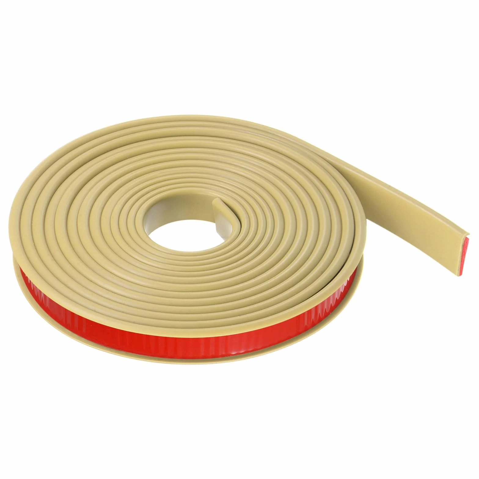 QUARKZMAN 16 mm x 5000 mm taśma w kształcie litery U 16 mm x 5000 mm samoprzylepna Tpe, elastyczna drewniana krawędź do naprawy mebli, szafek, stołów, napraw, kolor beżowy