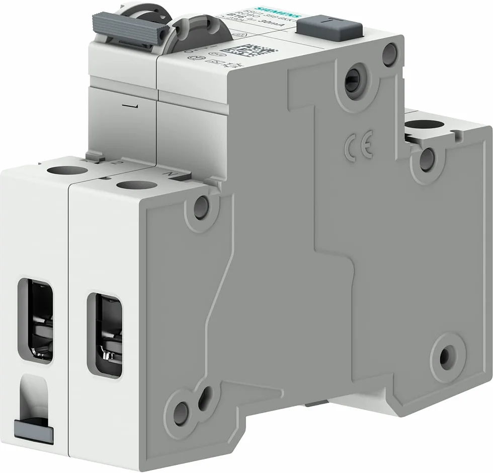 SIEMENS Ingenuity for life - 5SU13566KK10 przełącznik FI/LS, 6 kA, 1P+N, typ A, 30 mA, B-Char, In: 10 A, Un AC: 230 V