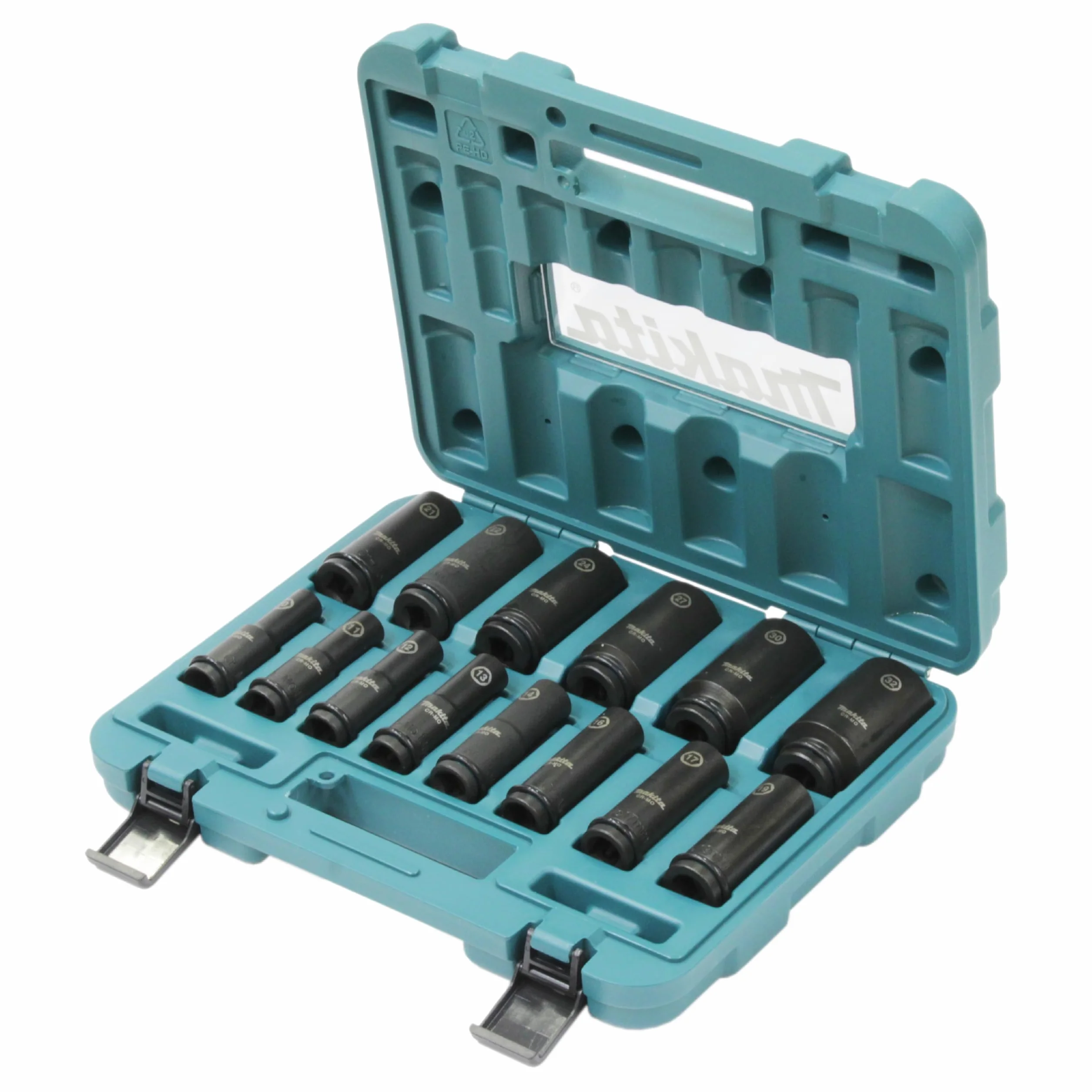 Makita DTW300TJX7 akumulatorowa wkrętarka udarowa 18 V w zestawie szybka ładowarka DC18RC i 2 x akumulatory BL1850B 5,0 Ah + 14-częściowy zestaw końcówek udarowych (E-16586) w MAKPAC rozm. 2