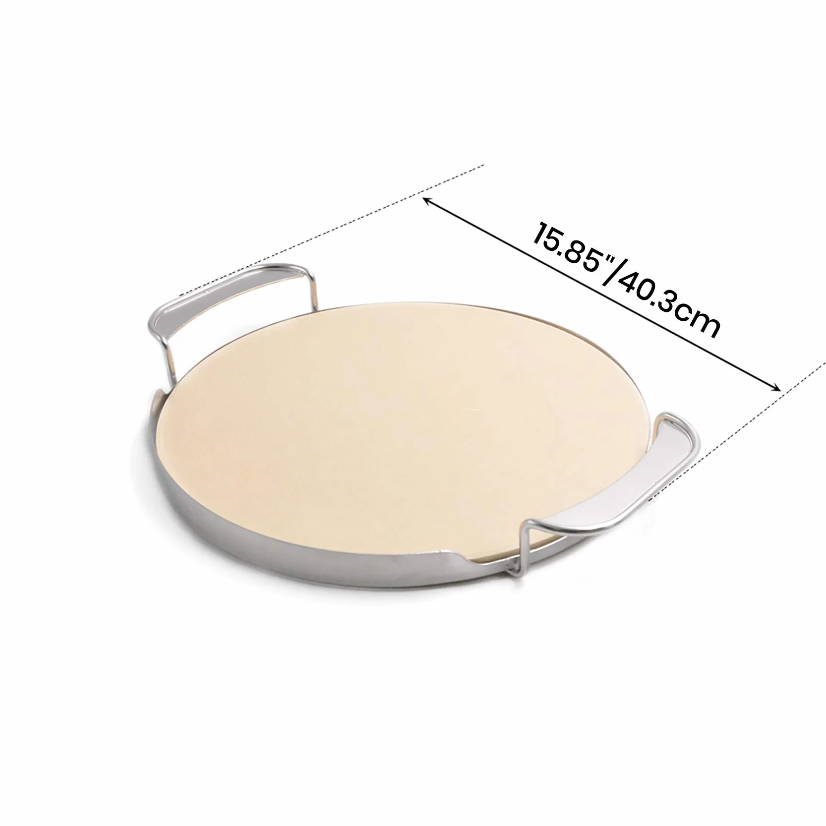 Onlyfire Kamień do pizzy 33,52 cm z uchwytem do pieca, grilla, kamado Weber Gourmet BBQ