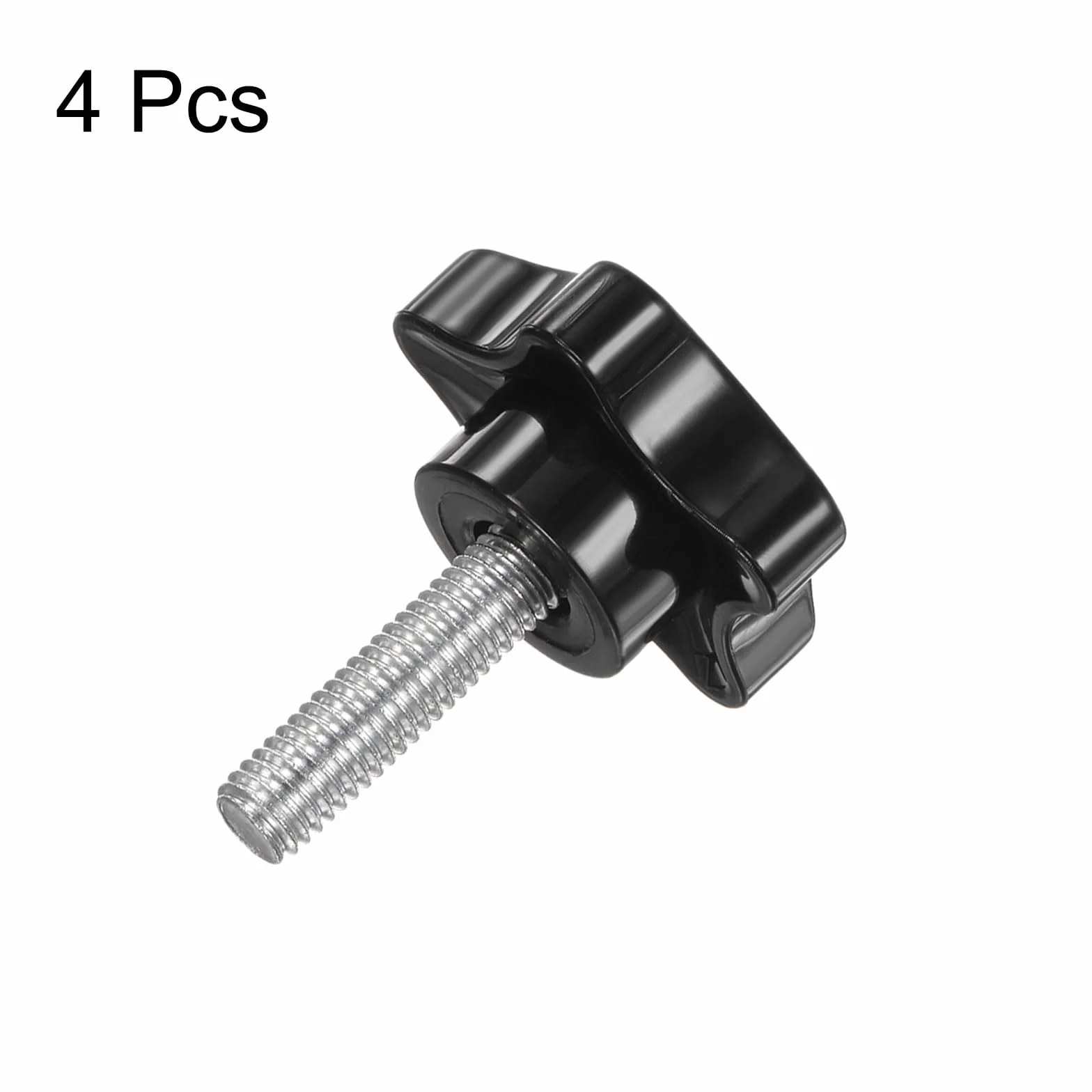 QUARKZMAN 4 sztuki śrub radełkowanych M8 x 30 mm, śruby motylkowe z gwintem, ocynkowana stal węglowa śruba z przetyczką 39 mm, okrągła śruba zaciskowa, śruba zaciskowa, śruba z uchwytem gwiazdowym