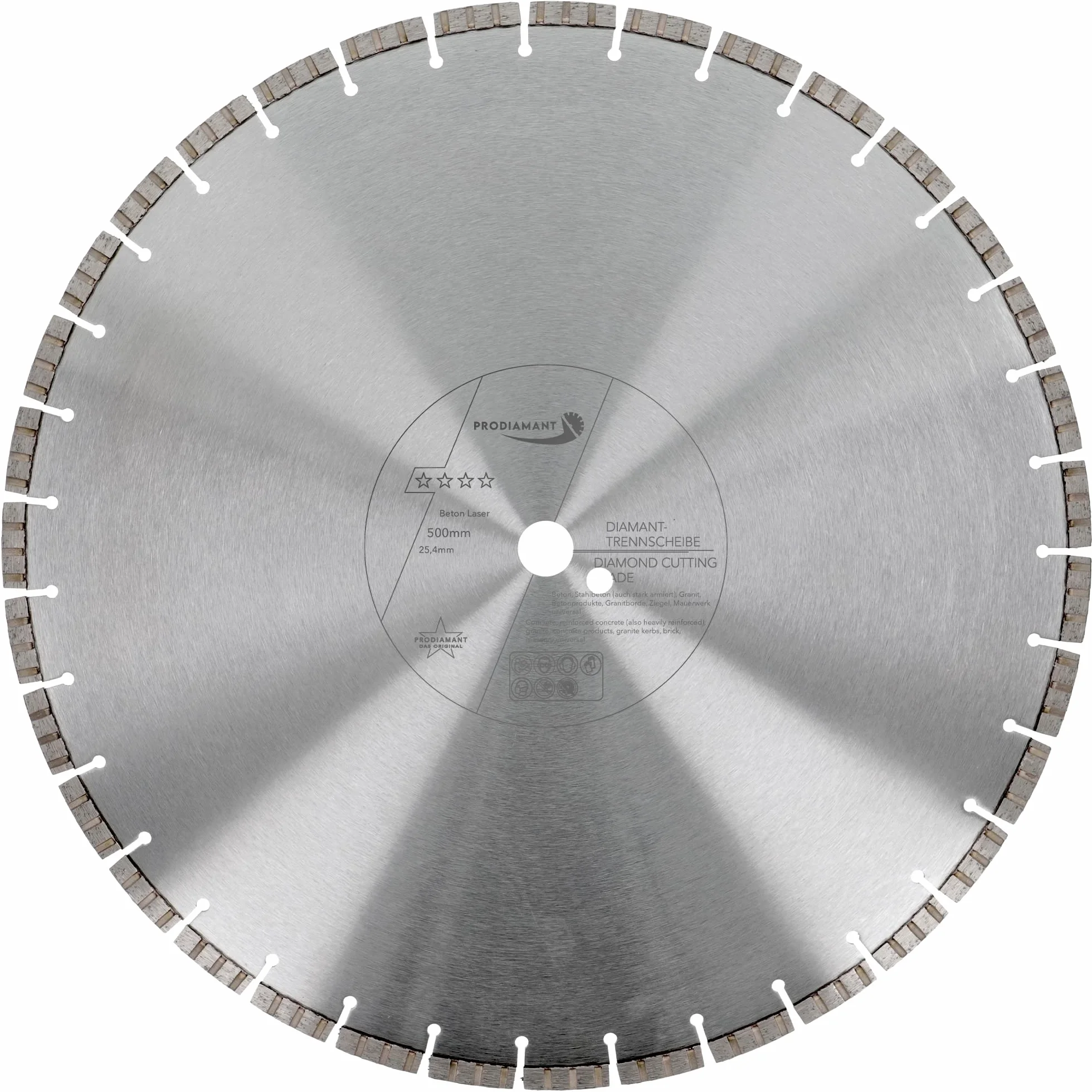 PRODIAMANT Premium diamentowa tarcza do cięcia betonu Laser 500 mm x 25,4 mm diamentowa tarcza do cięcia spawana laserowo
