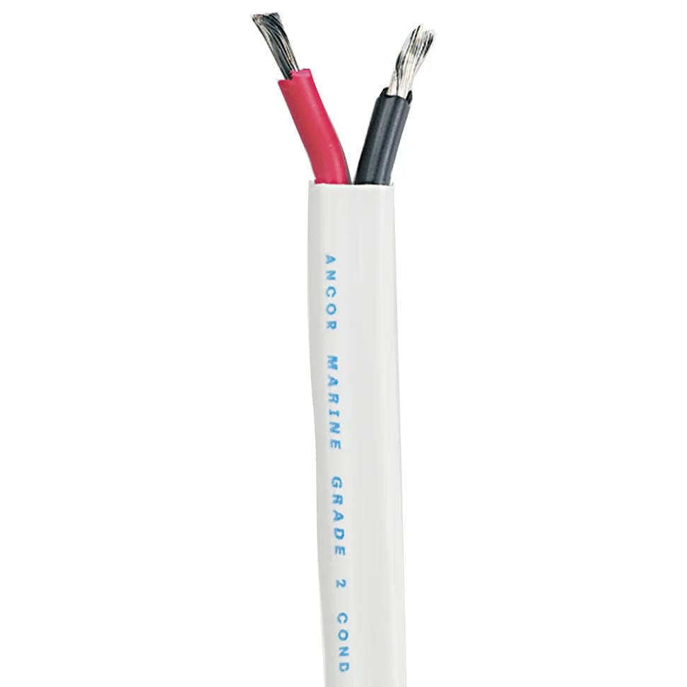 Ancor Marine Grade Products Płaski przewód duplex 18/2 AWG (2 x 0,8 mm²), 76,2 m, czarno-czerwony, model 121925