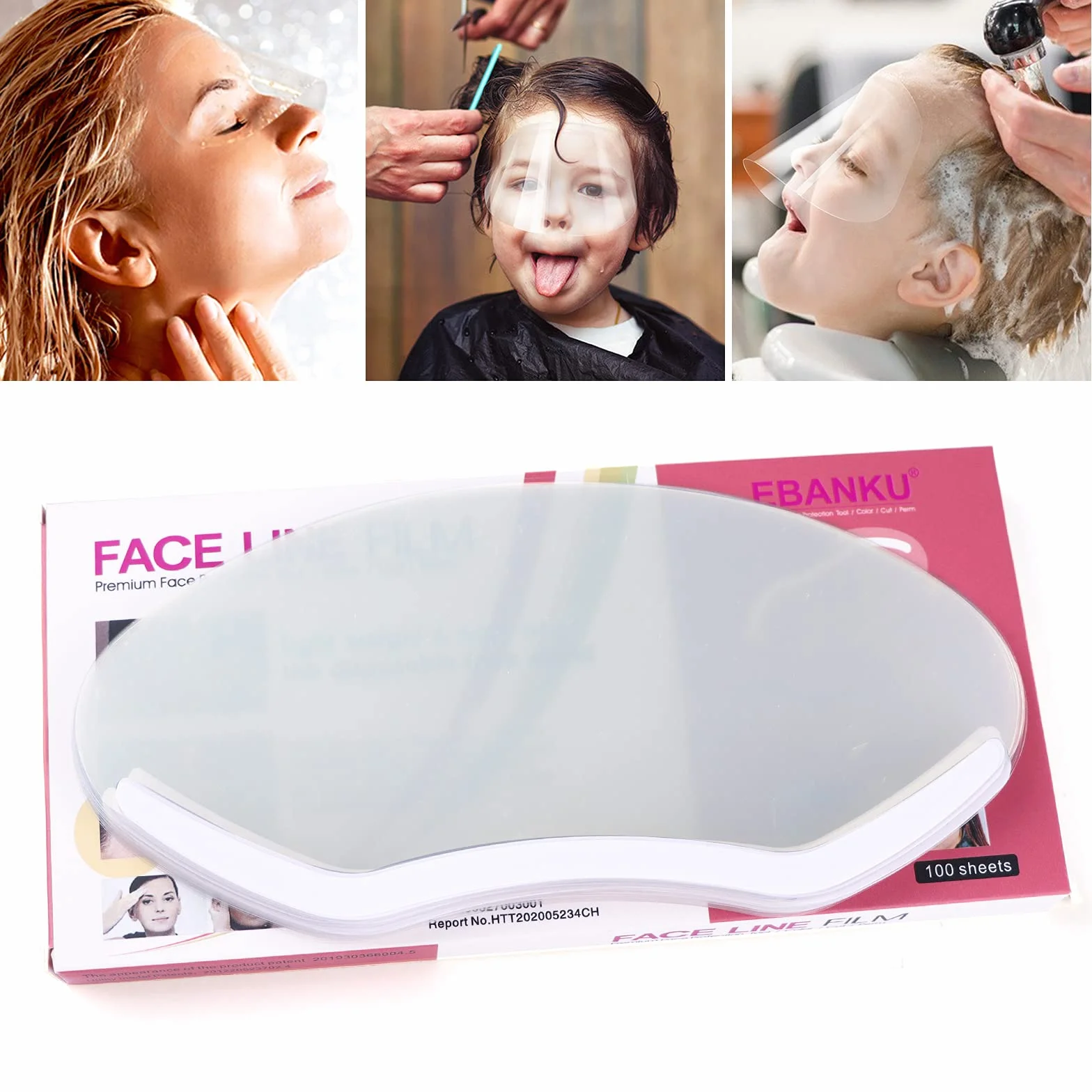 EBANKU Microblading Shower Face Shields Visors, Jednorazowe Osłony Twarzy Maski do Makijażu Osłona Oczu do Lakierów do Włosów i Przedłużania Rzęs Pielęgnacja po Operacji Powiek (100 szt.)