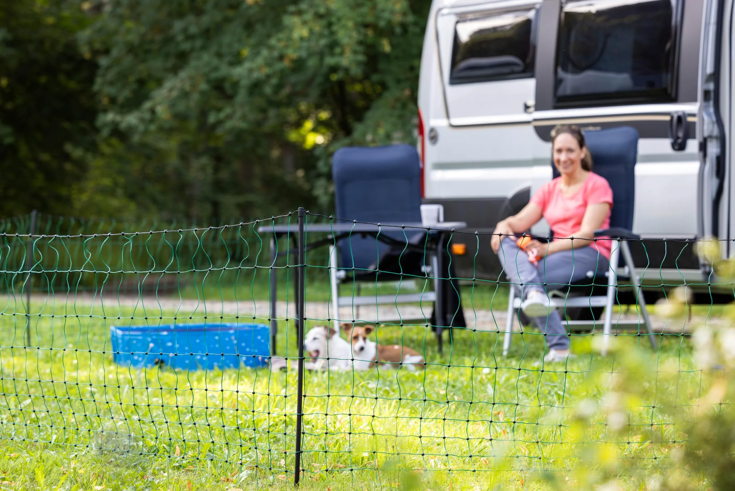 KERBL PET CampingNet, zielony, w zestawie torba 80 cm, SS, 20 m