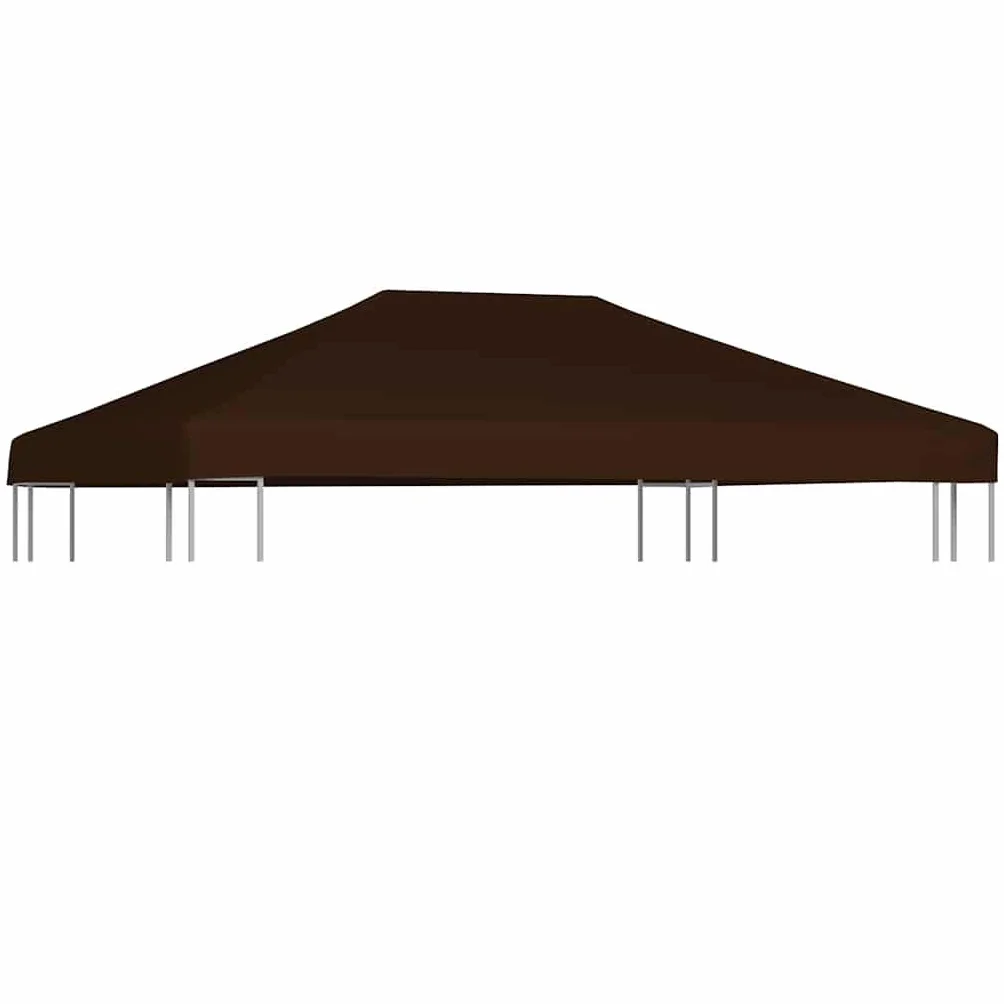 vidaXL Zadaszenie do altany 310 g/m² 3 x 4 m brązowe