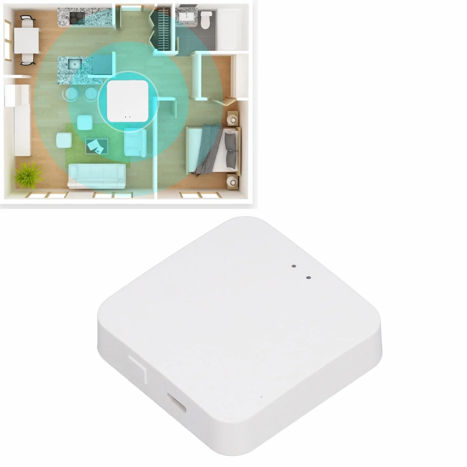 Inteligentna Bramka Wi-Fi z Zamkiem do Drzwi, Zamek Elektroniczny Bluetooth z Dostępem Bez Kluczyka Mostek Wi-Fi dla Aplikacji TT Lock, Bramka Zdalnego Sterowania APP