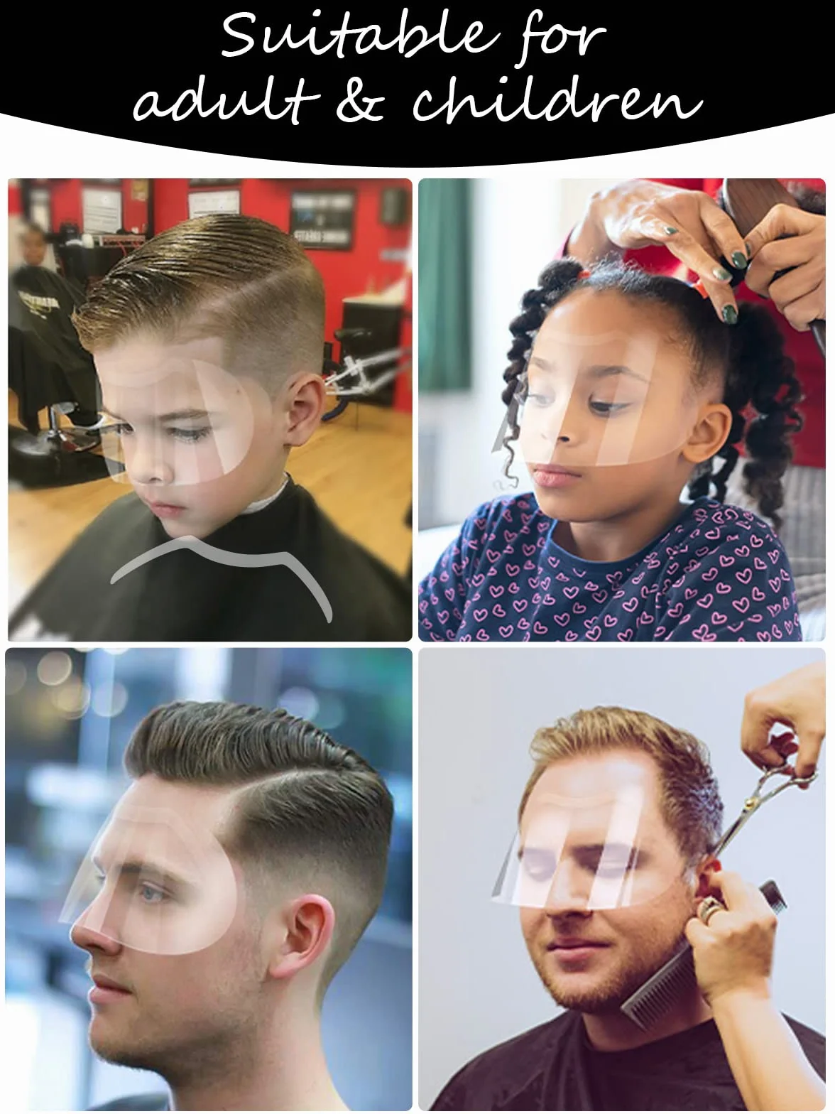 EBANKU Microblading Shower Face Shields Visors, Jednorazowe Osłony Twarzy Maski do Makijażu Osłona Oczu do Lakierów do Włosów i Przedłużania Rzęs Pielęgnacja po Operacji Powiek (100 szt.)