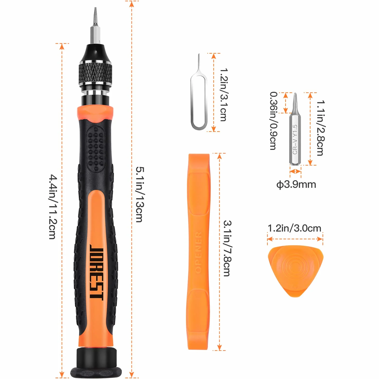 JOREST 24-częściowy zestaw wkrętaków precyzyjnych, mini zestaw narzędzi z Torx T1 T2 T3 T5 T6 T8 T9 T15, Triwing Y00, Star P2/P5, Phillips PH00, -1.5/2.0, itd., do PS4, Switch, laptopa, PC, okularów