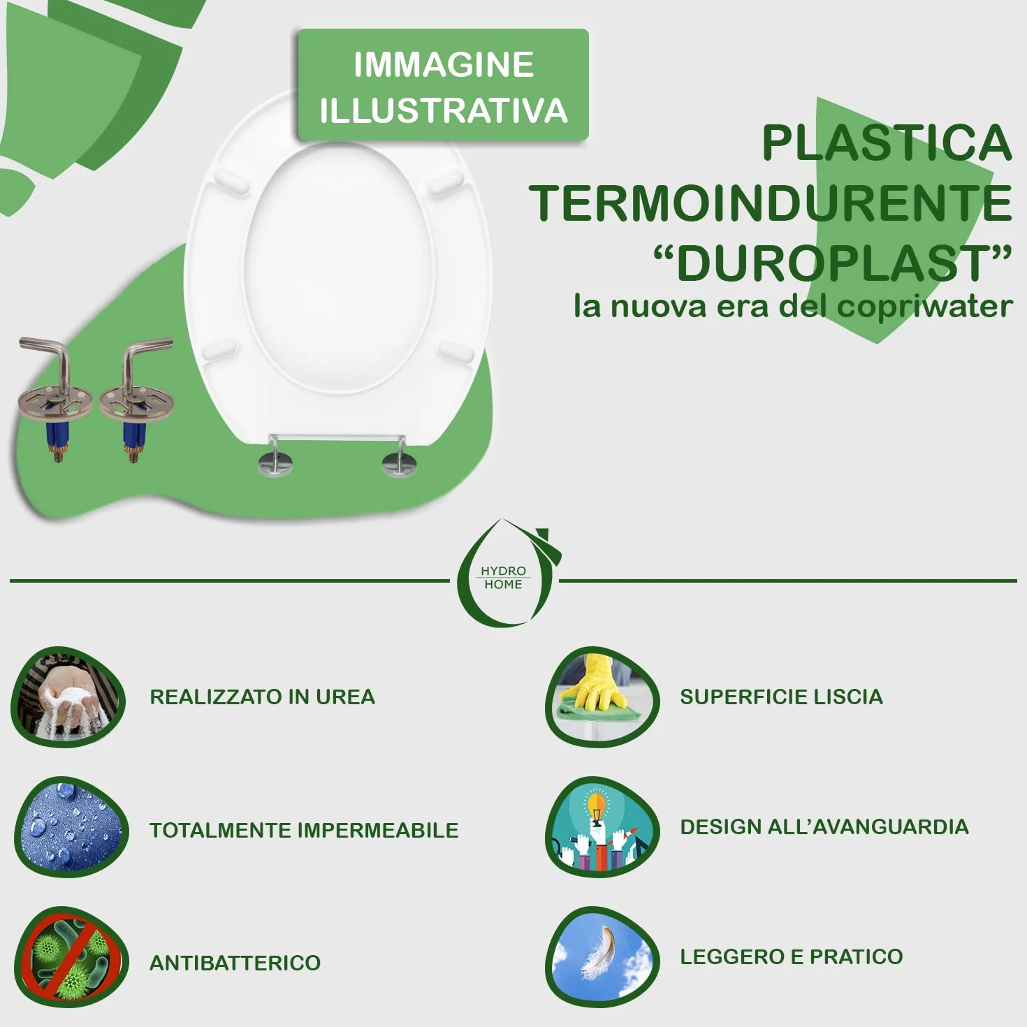 Ideal Standard Connect Jako Oryginalny , Termoutwardzalny Plastikowy Tablet Wc Z Stałymi Zawiasami, Oś Wc Kolor Biały MADE we Włoszech