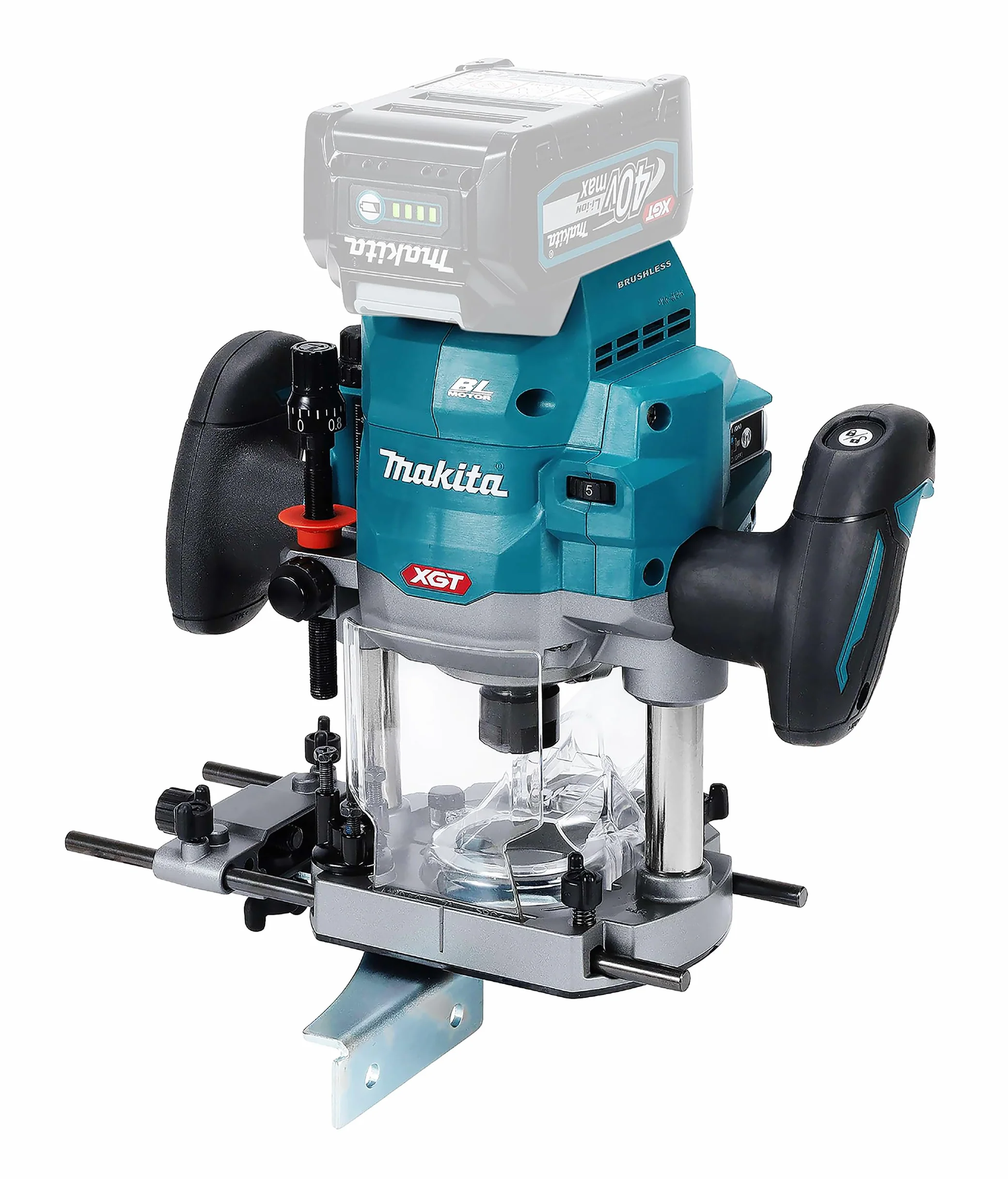 Makita RP001GZ akumulatorowa frezarka górnowrzecionowa, maks. 40 V (bez ładowarki i akumulatorów)
