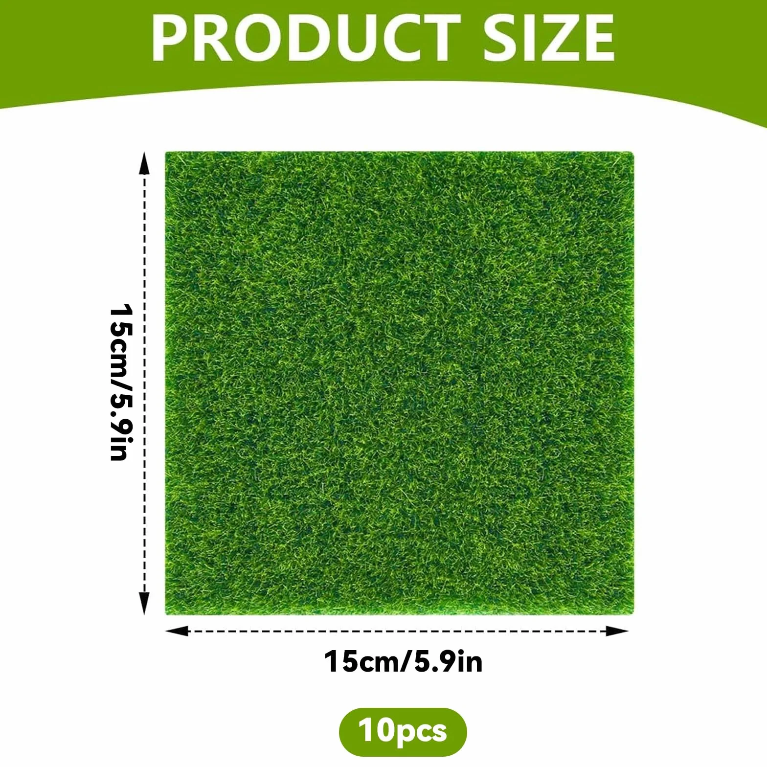 Sztuczna miniaturowa trawa z mchu 15x15 cm 10 sztuk do dekoracji DIY