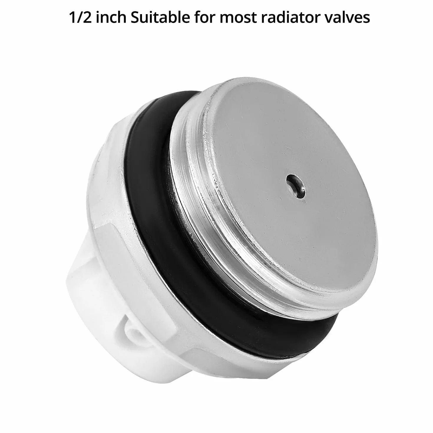 QWORK® 4 sztuki zatyczek do zaworu odpowietrzającego do grzejników, śruba odpowietrzająca do grzejnika 1/2"