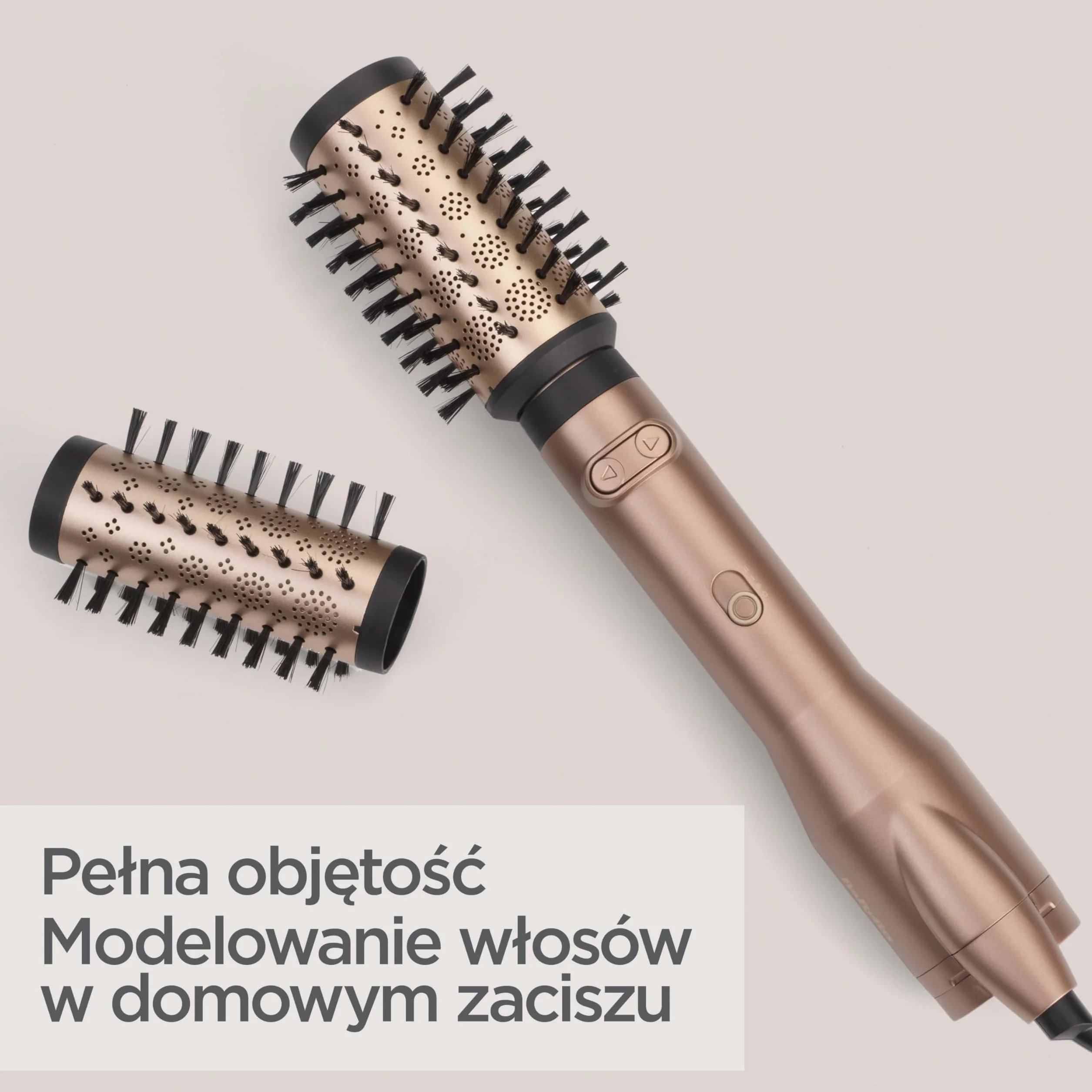 BaByliss Big Hair Dual Hot Air Rotating Brush - 650 W, technologia jonowa, nakładki 50 mm i 40 mm, 2 kierunki obrotu, 2 ustawienia temperatury + zimny nadmuch, czarny, AS952E