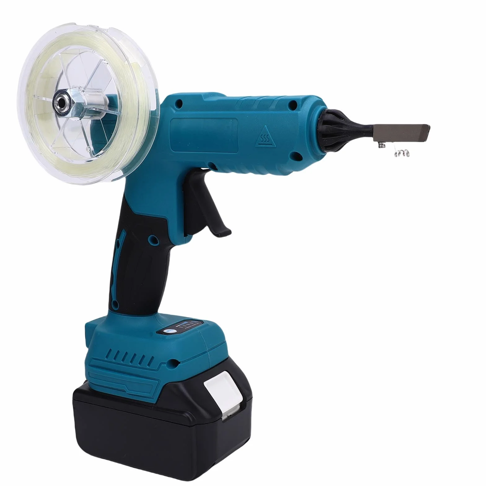 Jeffergarden Niewidoczny Pistolet do Klejenia światłowodów, Bezprzewodowy Pistolet do Klejenia na Gorąco z Akumulatorem 3000 MAh i wklęsłą dyszą, Okablowania Wewnętrznego FTTR i (wtyczka UE)