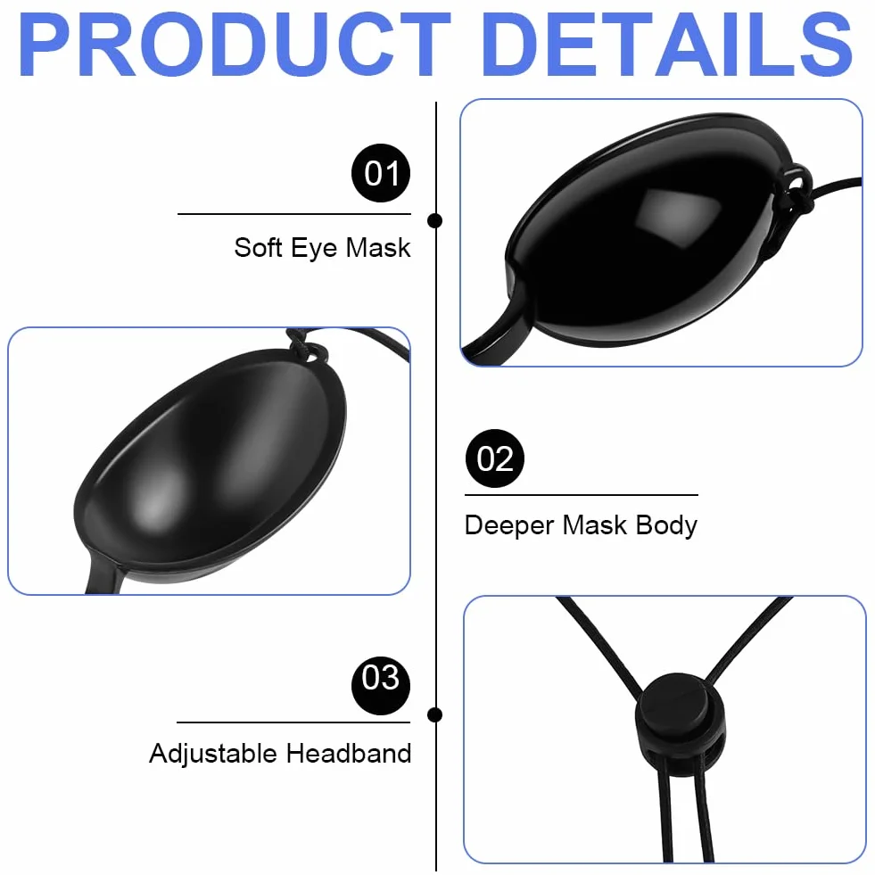 LOPHE Okulary ochronne UV do solarium, okulary do solarium z gumką, ochrona przed promieniowaniem UV Eye Protection do solarium Beauty Instrument kosmetyczny
