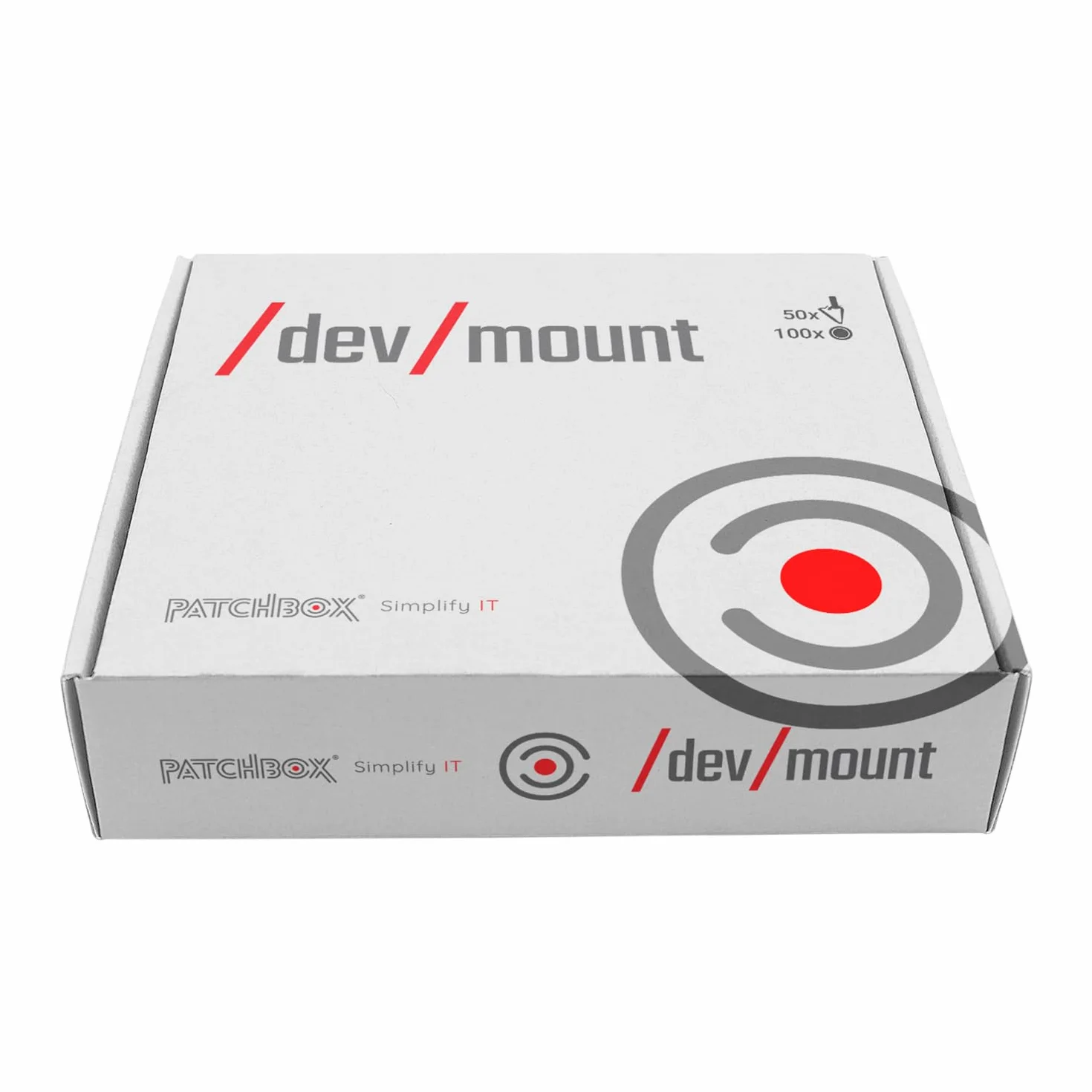 /dev/mount 50-Pack - Alternatywa dla nakrętek klatkowych od PATCHBOX, zamiennik śrub 19" rackowych szyn serwerowych, łatwiejszy i szybszy niż nakrętki klatkowe M6 do montażu sprzętu w serwerowni