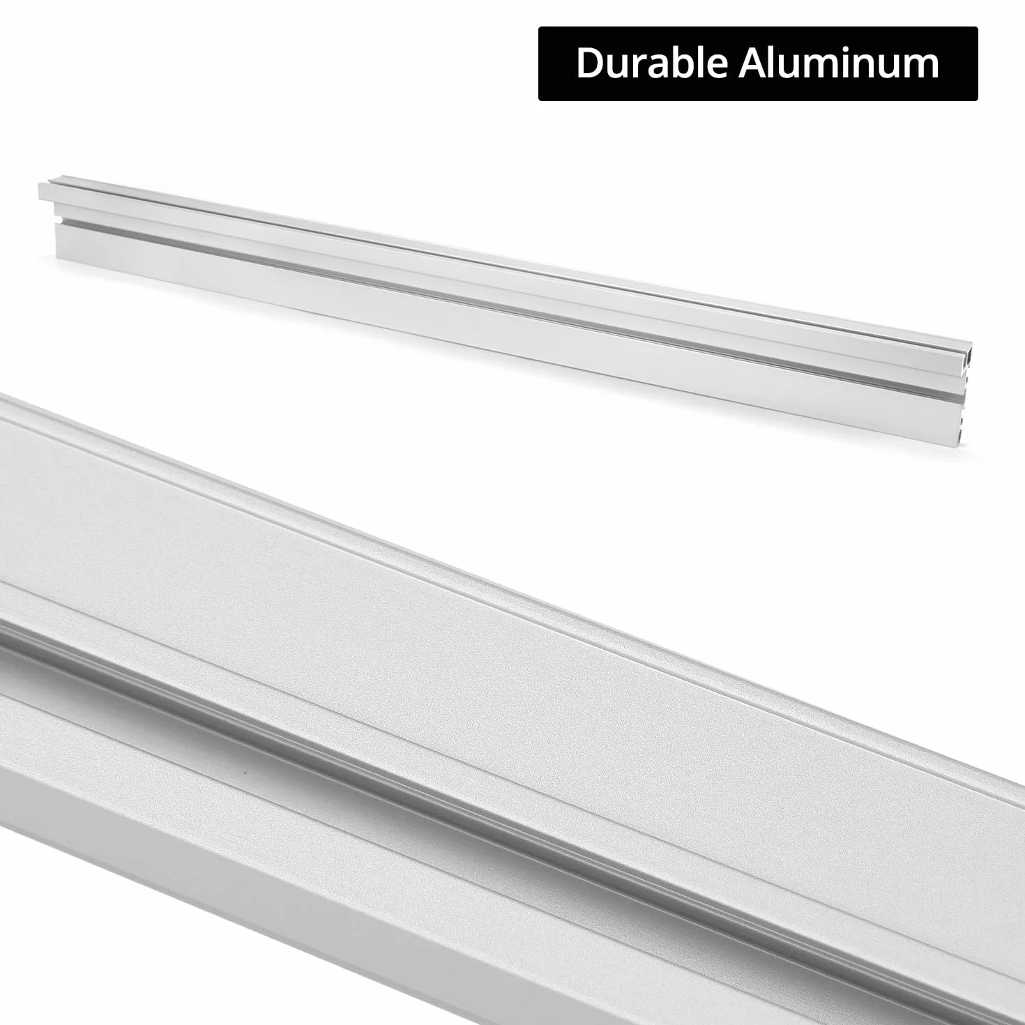 QWORK® prowadnice T Nut, 75 typ 800 mm prowadnica T-Nut, prowadnice kątowe, ze stopu aluminium, do obróbki drewna, piły tarczowej, mocowania ogrodzenia