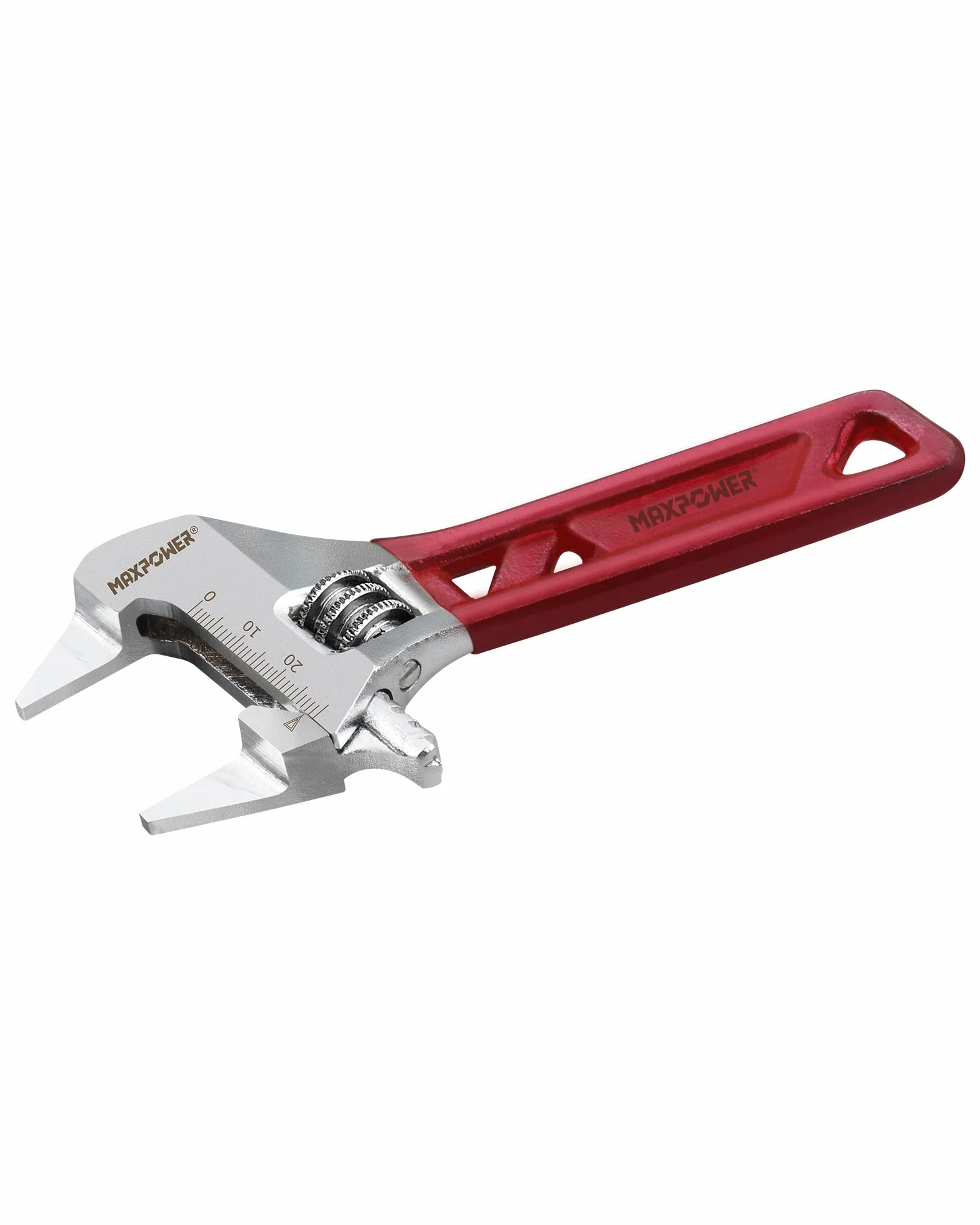 MAXPOWER Klucz nastawny 150 mm/6-calowy, wąski klucz nastawny z MAX. Otwór 30 mm i super cienka grubość szczęki 2,5 mm
