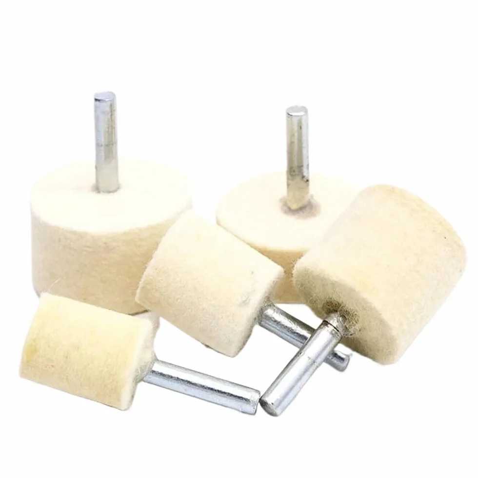 6mm 4 "Shank 20-40mm Pad filc wełniany polerowanie tarcza polerska głowica szlifierska metale narzędzia obrotowe koła wiertarka narzędziowa szlifierka elektryczna(10Pcs,35mm)