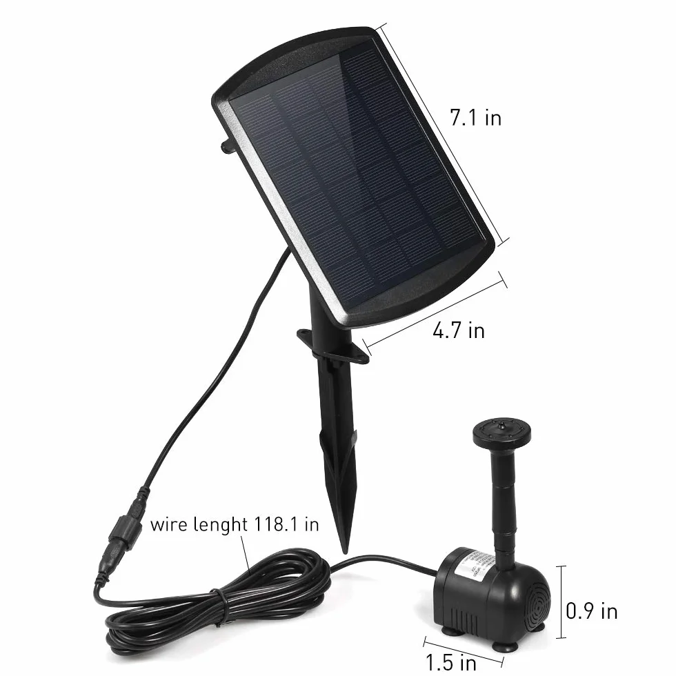Decdeal 9 V 1,8 W solarna pompa wodna 200 l/H