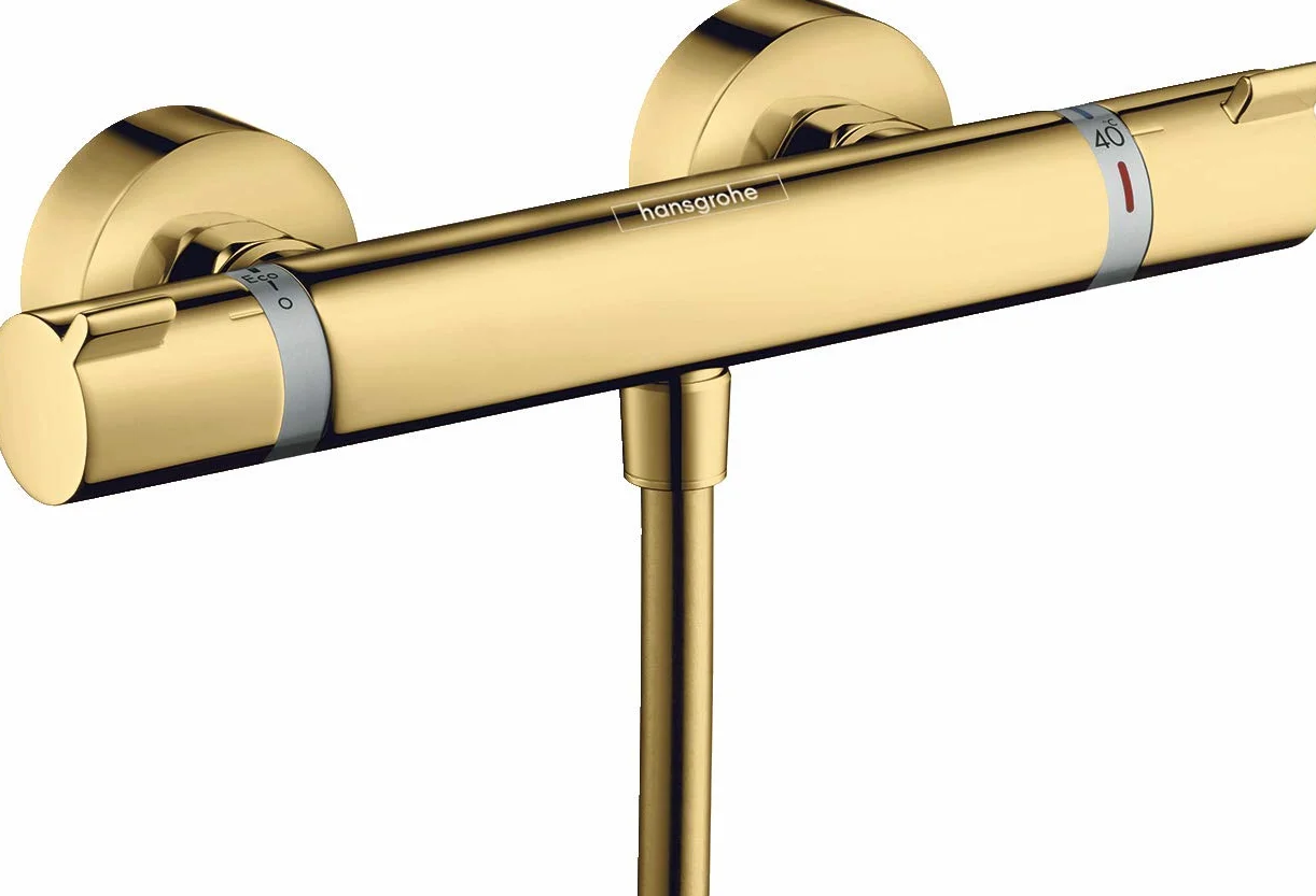 hansgrohe Ecostat Bateria termostatyczna prysznicowa Comfort, montaż natynkowy złoty optyczny polerowany, 13116990