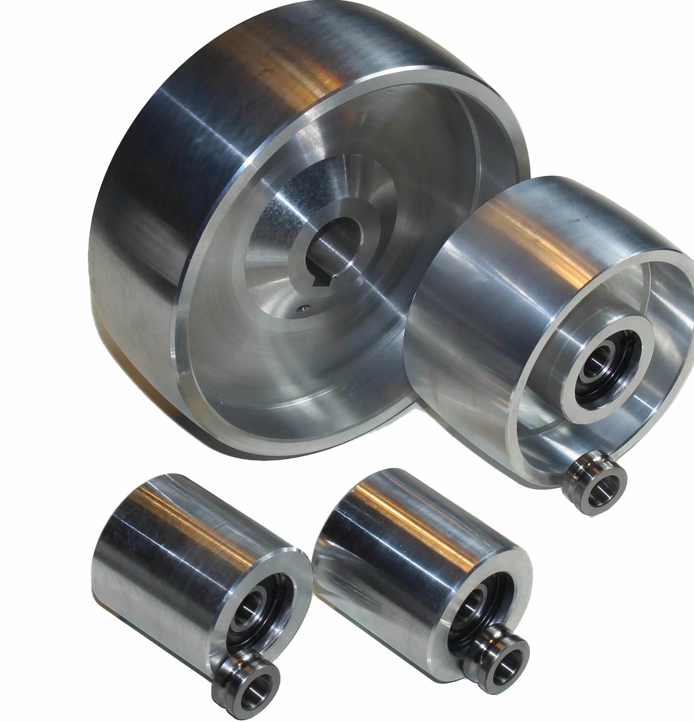 (AL6 -Tracking 4 trzpień 24) frezowana CNC zestaw kół do szlifierek nożowych 158 mm napęd 24 mm trzpień 100 mm tor 51 mm Idler