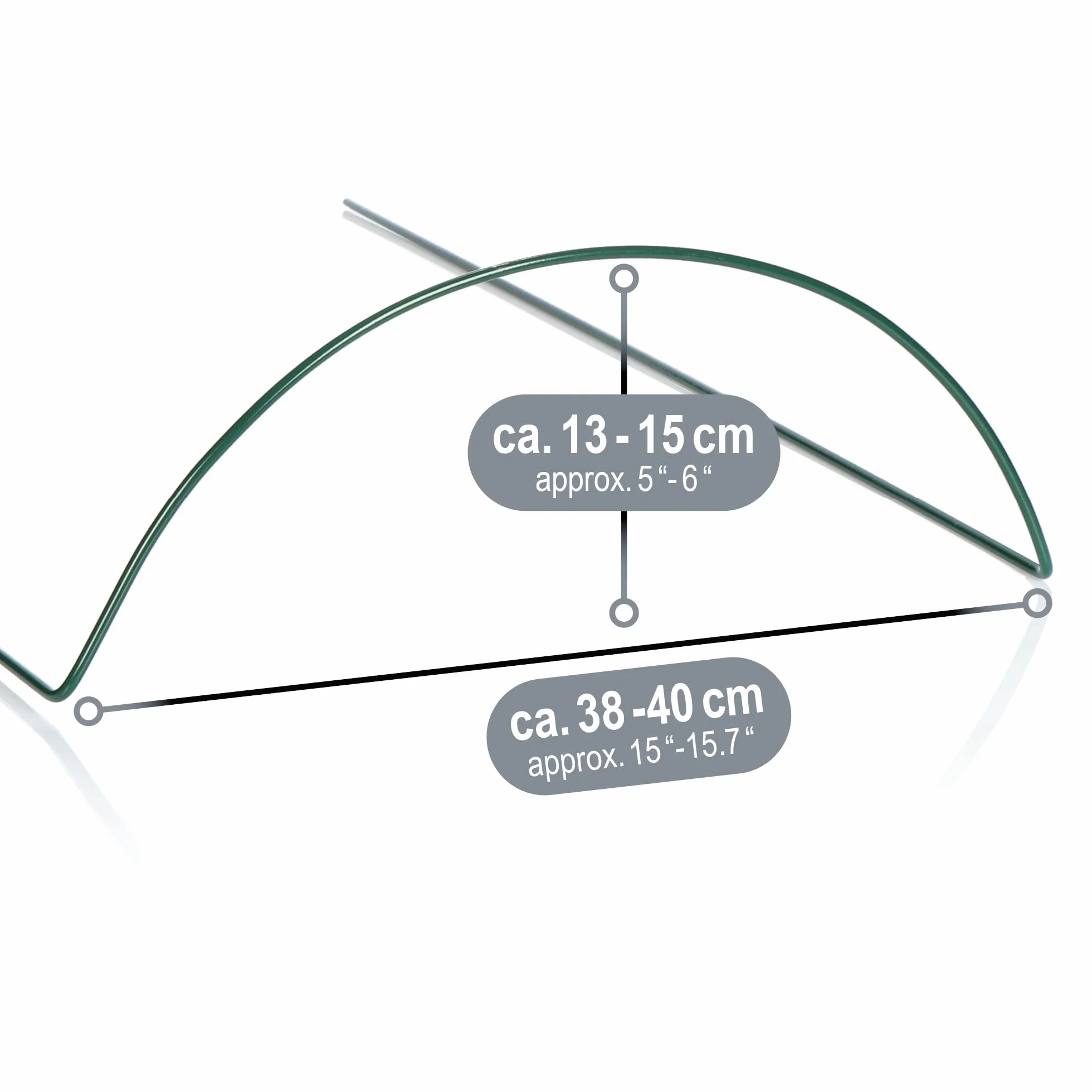 COM-FOUR® 6x Uchwyt do kwiatów i bylin, do kwiatów, bylin i innych roslin ogrodowych i balkonowych, pólokragly