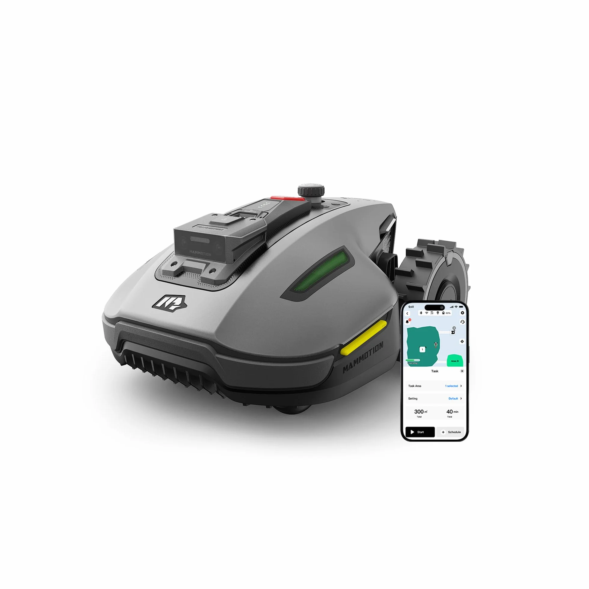 Robot koszący MAMMOTION YUKA mini 700,Zalecane 700 m², maks.1100 m², UltraSense AI Vision i RTK, nachylenie 45%, automatyczne mapowanie instalacji bezprzewodowej, zarządzanie wieloma strefami
