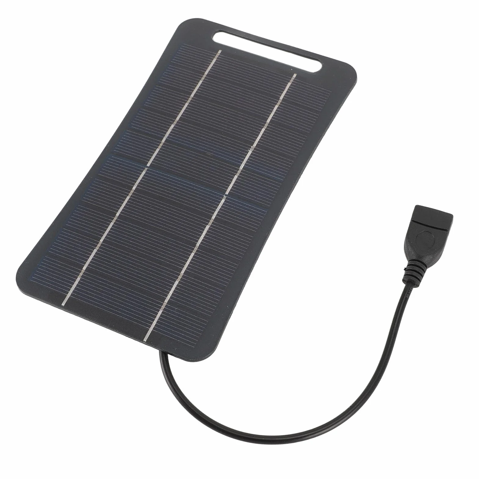 Panel Słoneczny 5V 5W USB Monokrystaliczny Krzemowy Przenośna Ładowarka Solarna Czarny