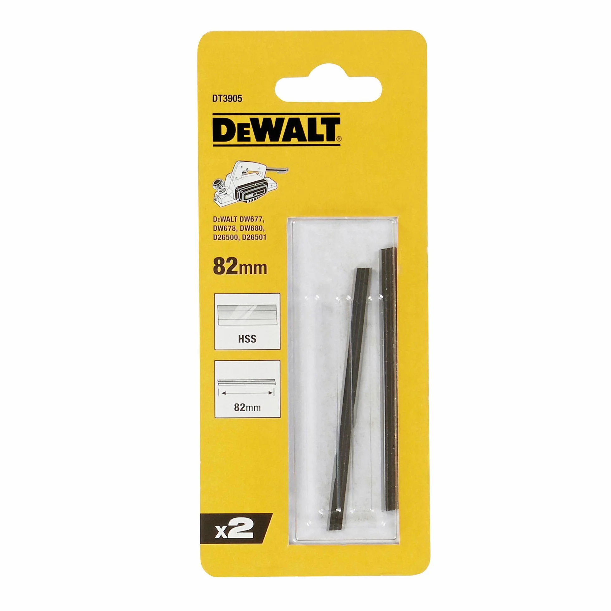 DEWALT Nóż obrotowy HSS (82 mm, do stosowania w strugach elektrycznych) DT3905-QZ