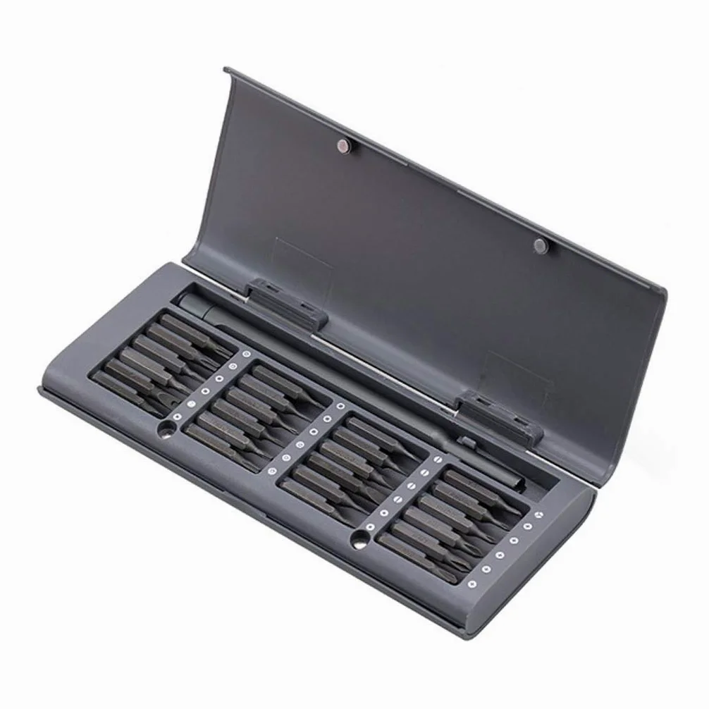 zestaw narzędzi wielofunkcyjnych, Zestaw Wkrętaków 24 W 1 Bit Magnetyczny Precyzyjne Bity Torx Hex Naprawa Narzędzi Do Telefonów PC(D)