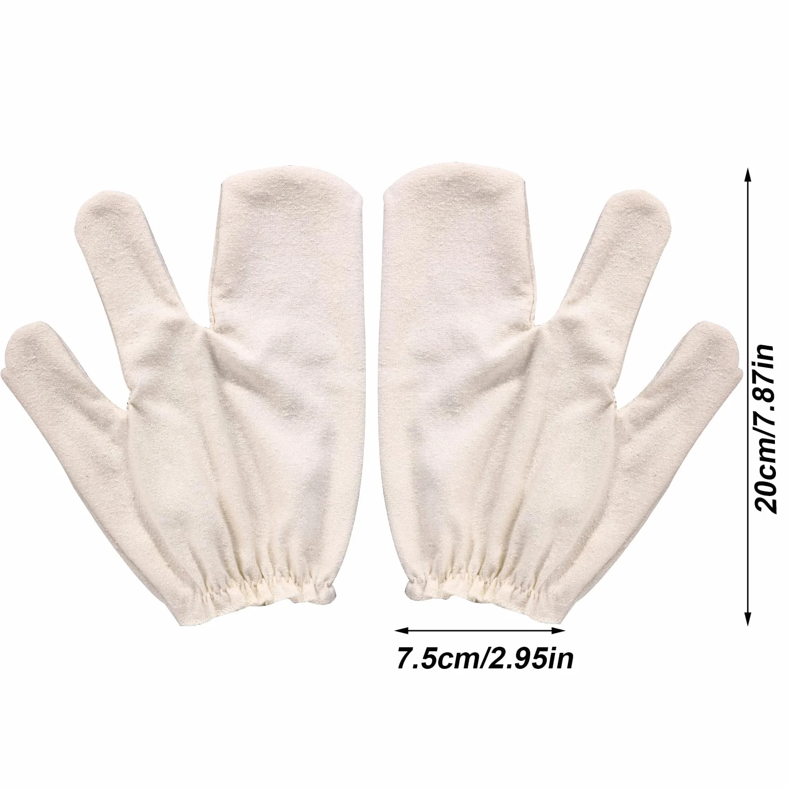 Lyreh Surowe Jedwabne Rękawiczki, Garshana Ayurvedic Massage Gloves z Elastycznymi Opaskami na Nadgarstki do Peelingu Ciała i Szczotkowania na Sucho Wielokrotnego Użytku Przyjazne Skóry (Beżowe)