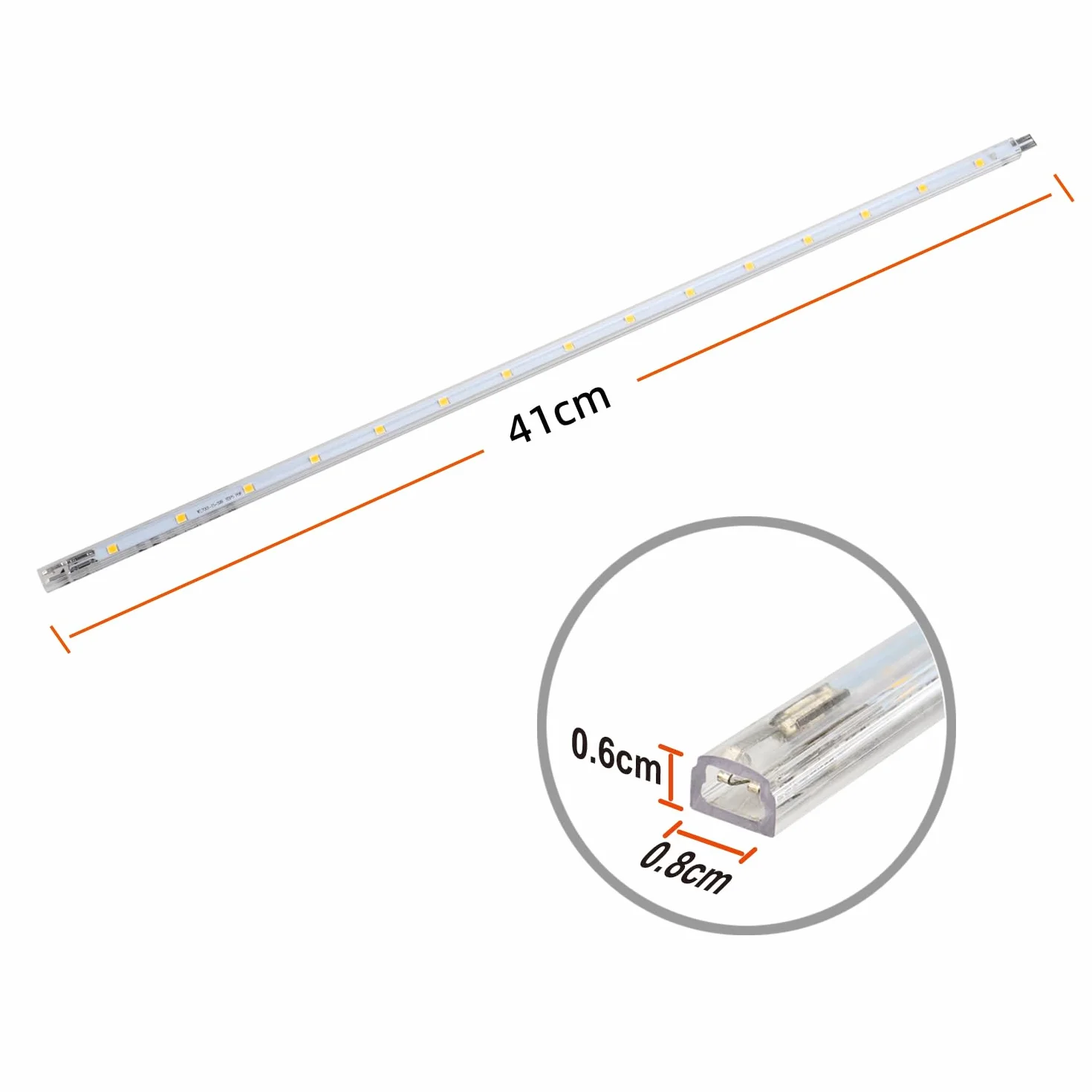 da LIGHT Lampa podszafkowa LED z przełącznikiem, 7 W, 700 lm, 4000 K, neutralna biel, listwa świetlna, lampa kuchenna, oświetlenie witryn, oświetlenie szafy z paskami 4 x 41 cm, do kuchni, szafy