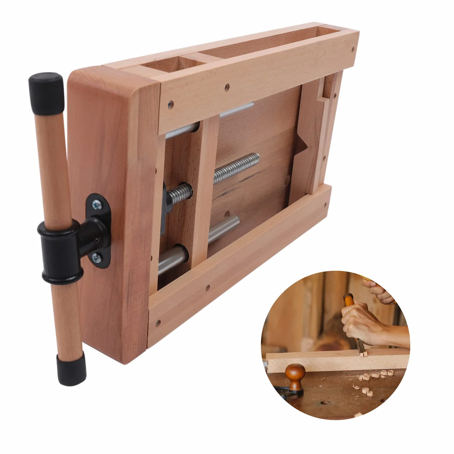 Stół warsztatowy Wood Vise, stacjonarny imadło do obróbki drewna, przenośny stół warsztatowy do obróbki drewna, inteligentny imadło + zacisk Superior