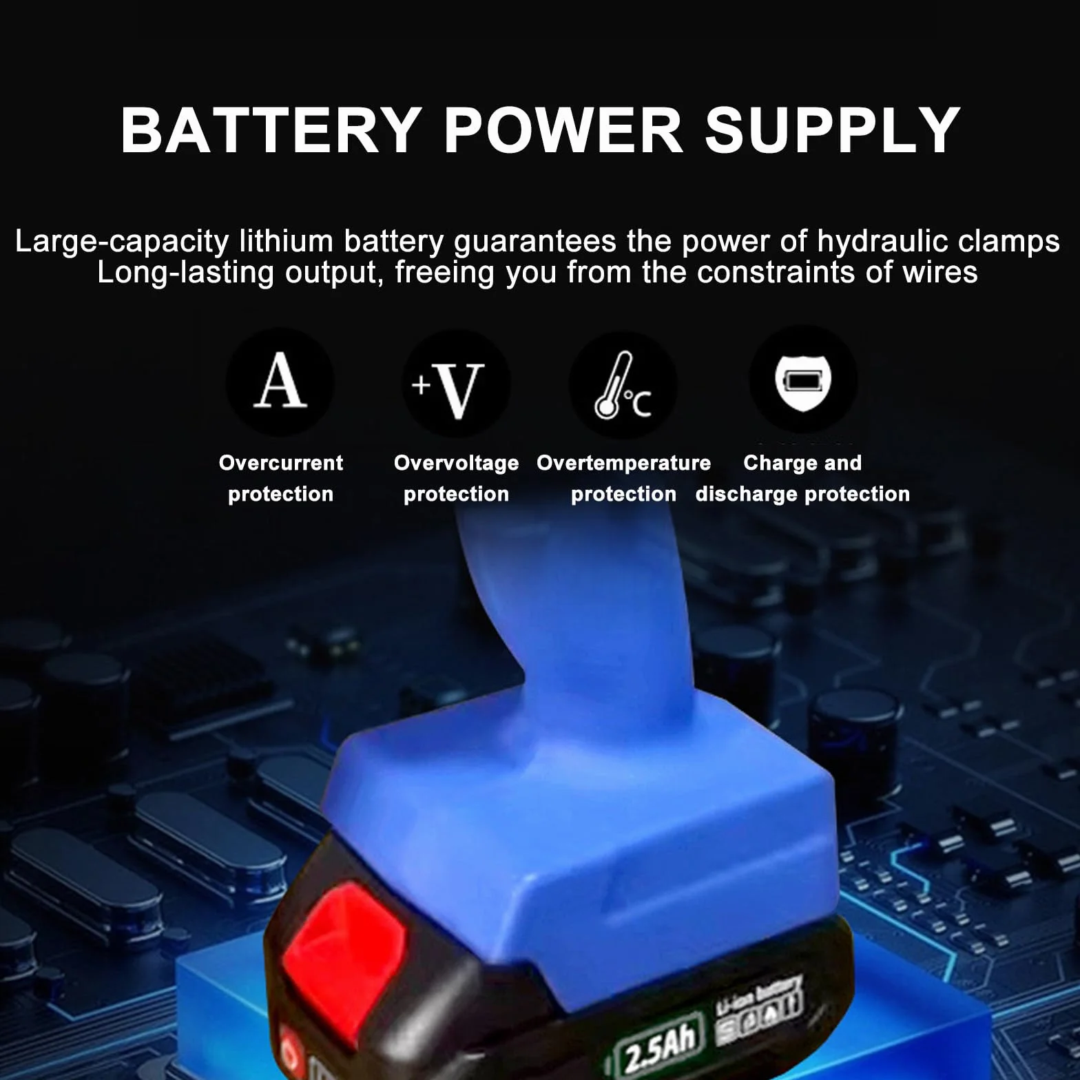Elektryczne Hydrauliczne NarzęDzie Do Zaciskania KońCóWek Kablowych, Zacisk, Kabel, PrzewóD Zestaw Elektrycznych NarzęDzi Do Zaciskania, Z 2 Wymiennymi Bateriami,A