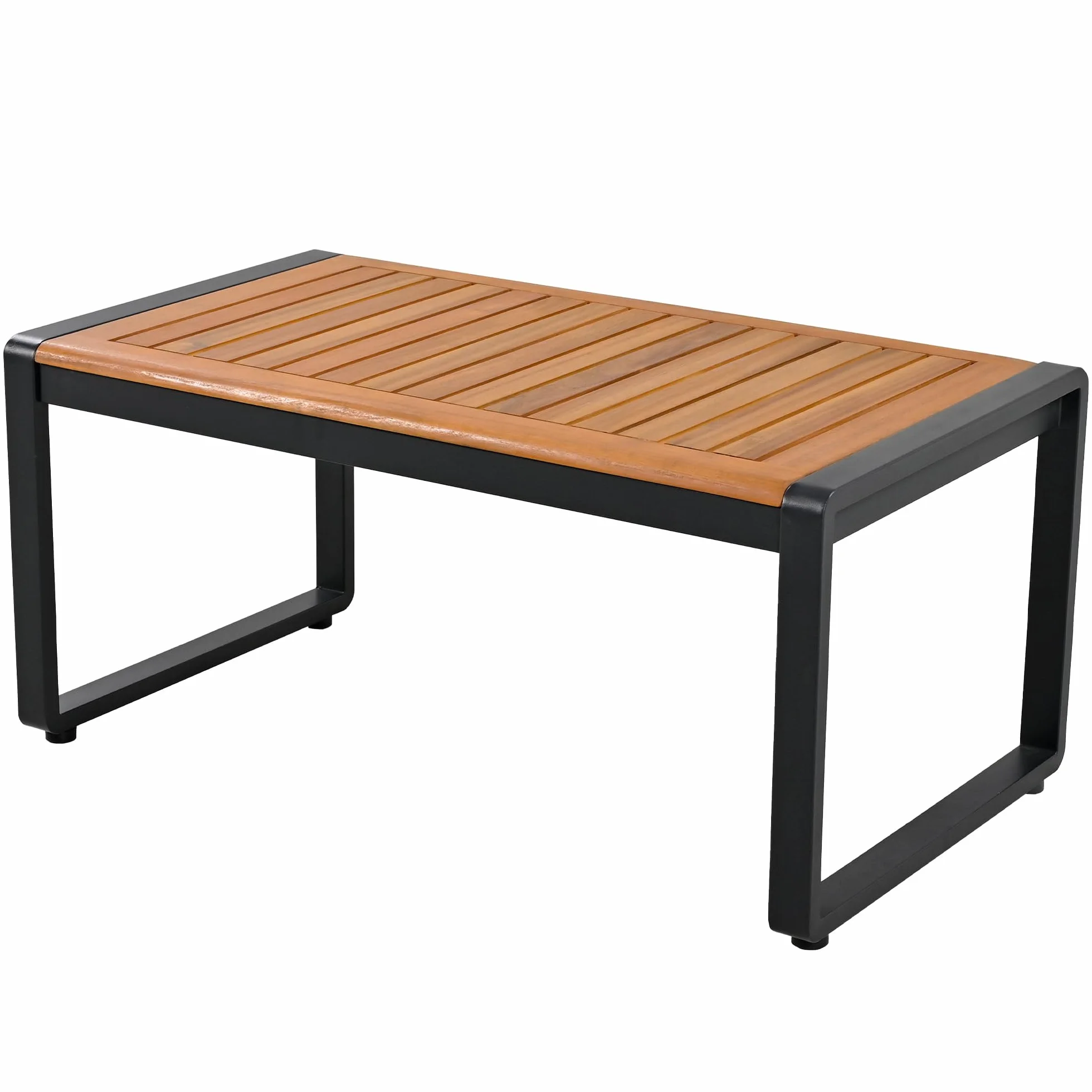 Zestaw mebli ogrodowych z ocynkowaną ramą żelazną, 8-częściowy zestaw stołów do jadalni, 2 x 2-osobowa sofa, 4 pojedyncze krzesła, 2 x stół, dekoracyjne podłokietniki z drewna (szary A, 8