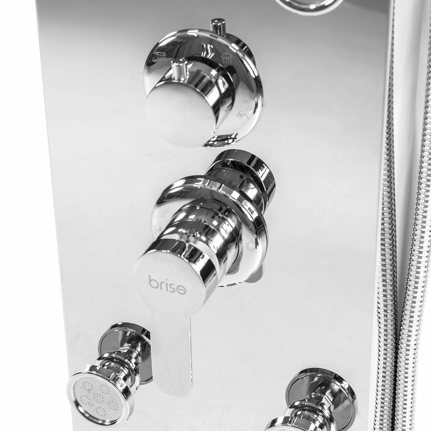 ZOLTA Panel Prysznicowy z Hydromasażem – Zestaw Prysznicowy z Baterią, Deszczownicą i Wylewką, Nowoczesny Panel Natryskowy do Łazienki, Komfortowa Kąpiel SPA w Domu