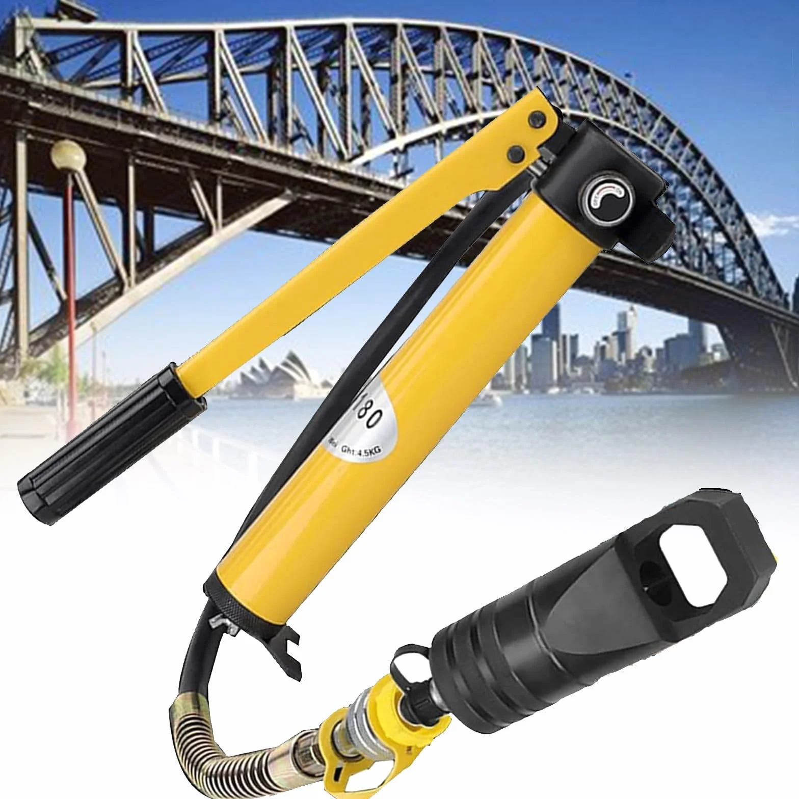 Hydrauliczny przecinak do nakrętek typu dzielonego, hydrauliczny przecinak do nakrętek, przecinak do łamania nakrętek typu dzielonego, przecinak do łamania nakrętek (5T+CP180)