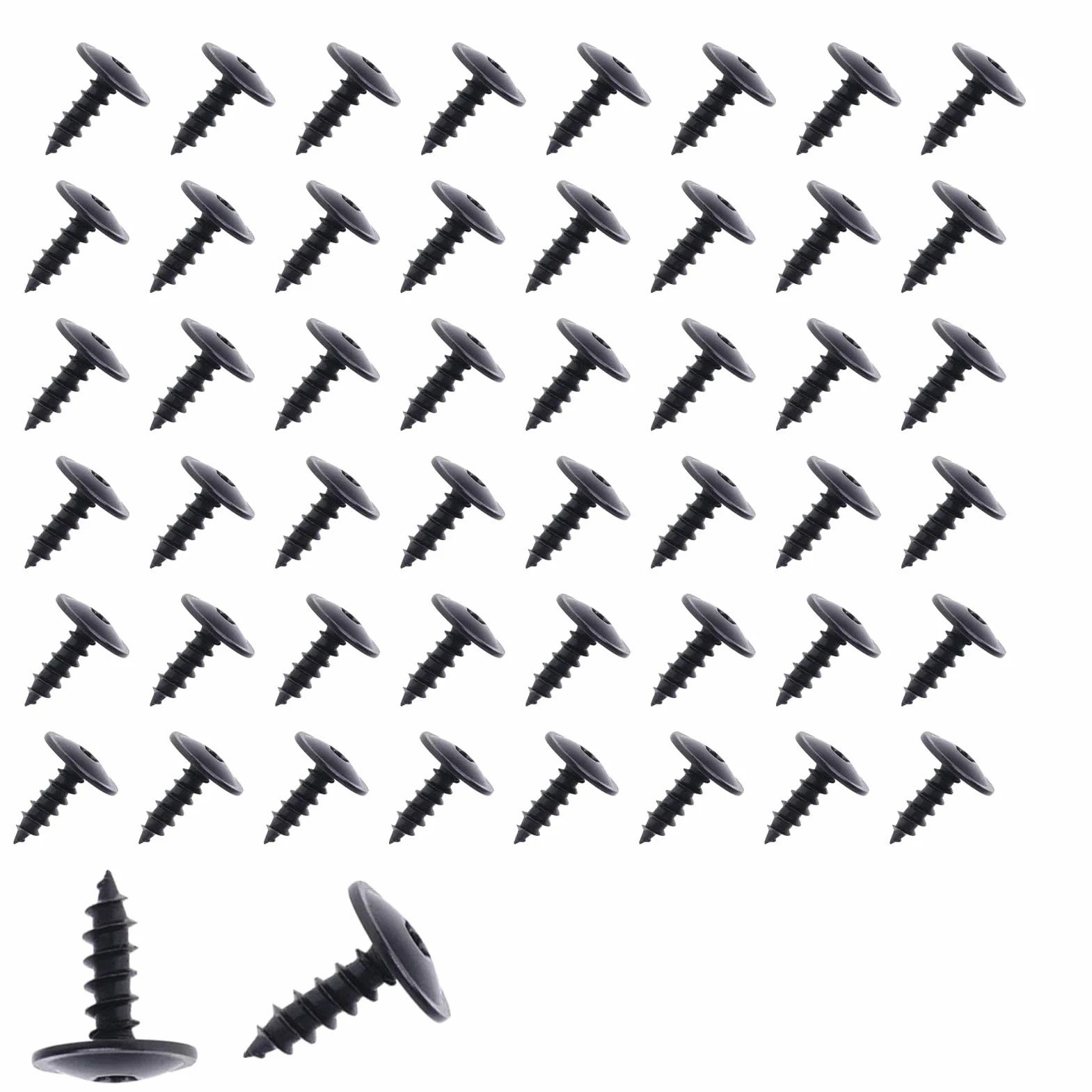 Wkręty samogwintujące M5 x 16 mm, Torx, 50 sztuk, śruby samogwintujące do błotników samochodowych, osłon kół, zderzaków, śrub M5, kompatybilne z Audi; z Volkswagen