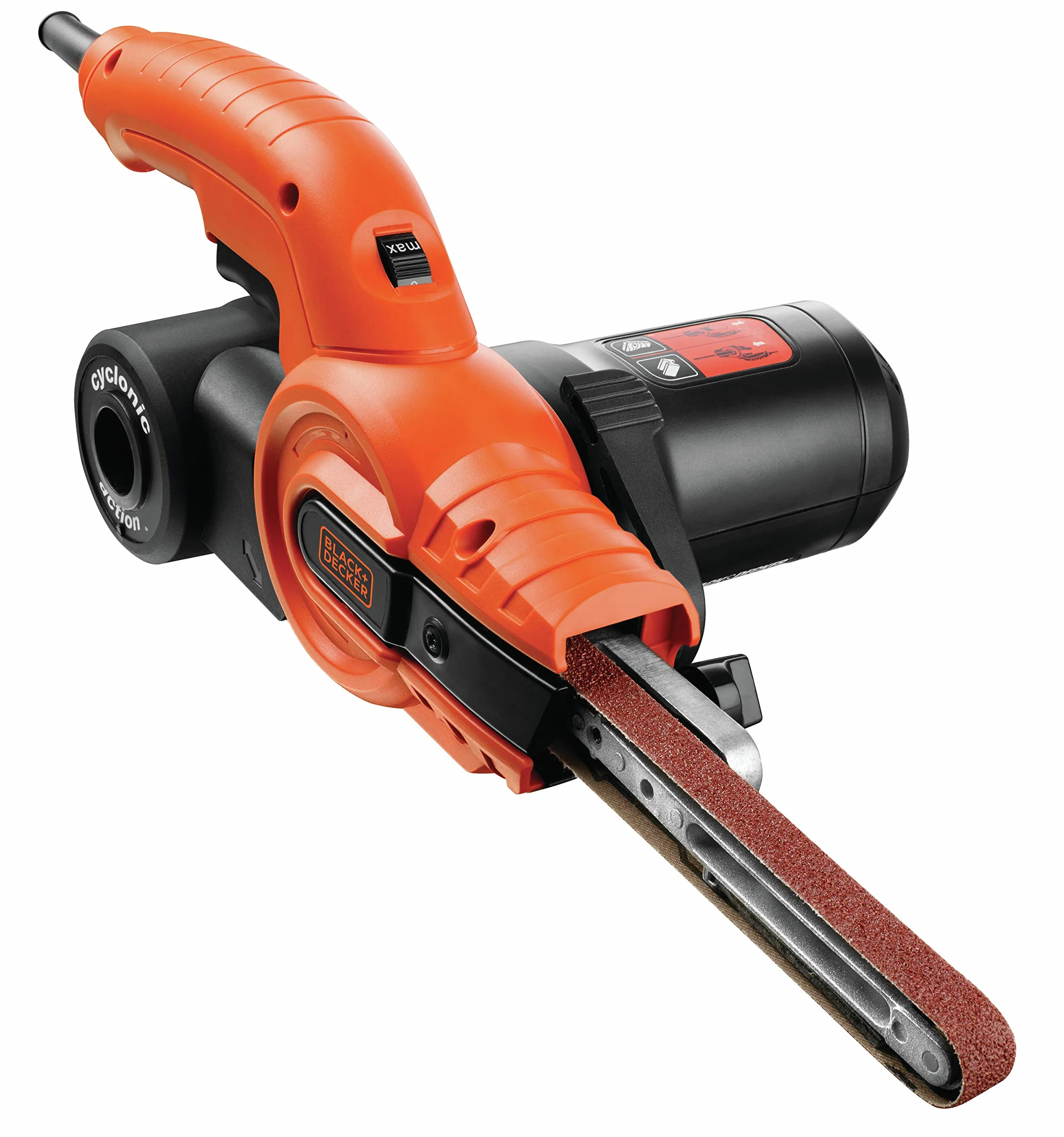 Black & Decker, Pilnik elektryczny o mocy 350 W z układem odsysania pyłu Cyclonic Action, szlifierka taśmowa, KA900E