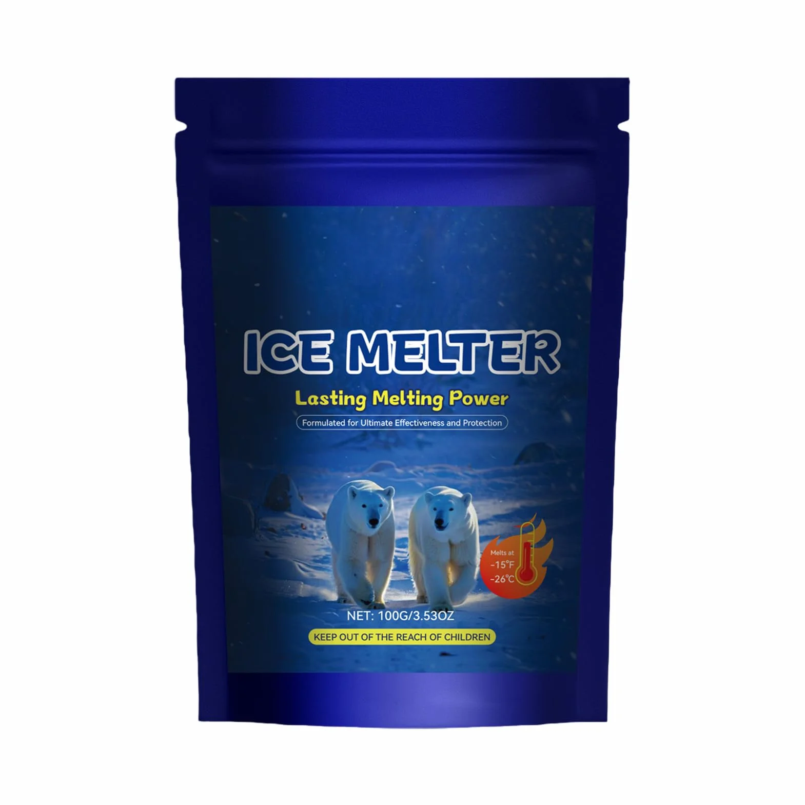 Ice Melter for Driveway - 100g Snow Removal Agent | Fast Acting Deicer for Concrete Road Garage Winter