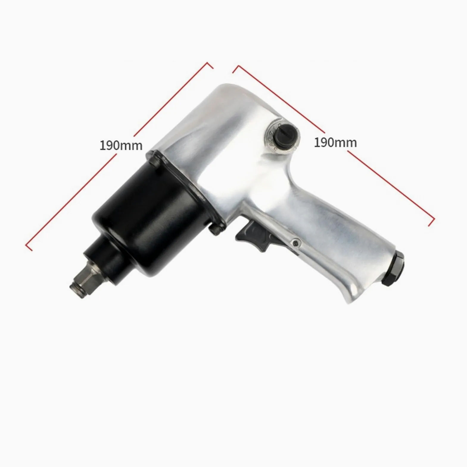 Piła pneumatyczna, Młotek Pneumatyczny, Klucz Udarowy 1/2, Pneumatyczne Narzędzie Grzechotkowe Z Podwójnym Młotkiem Do Naprawy Opon do aluminium, plastiku, metalu(Single hammer 310NM)