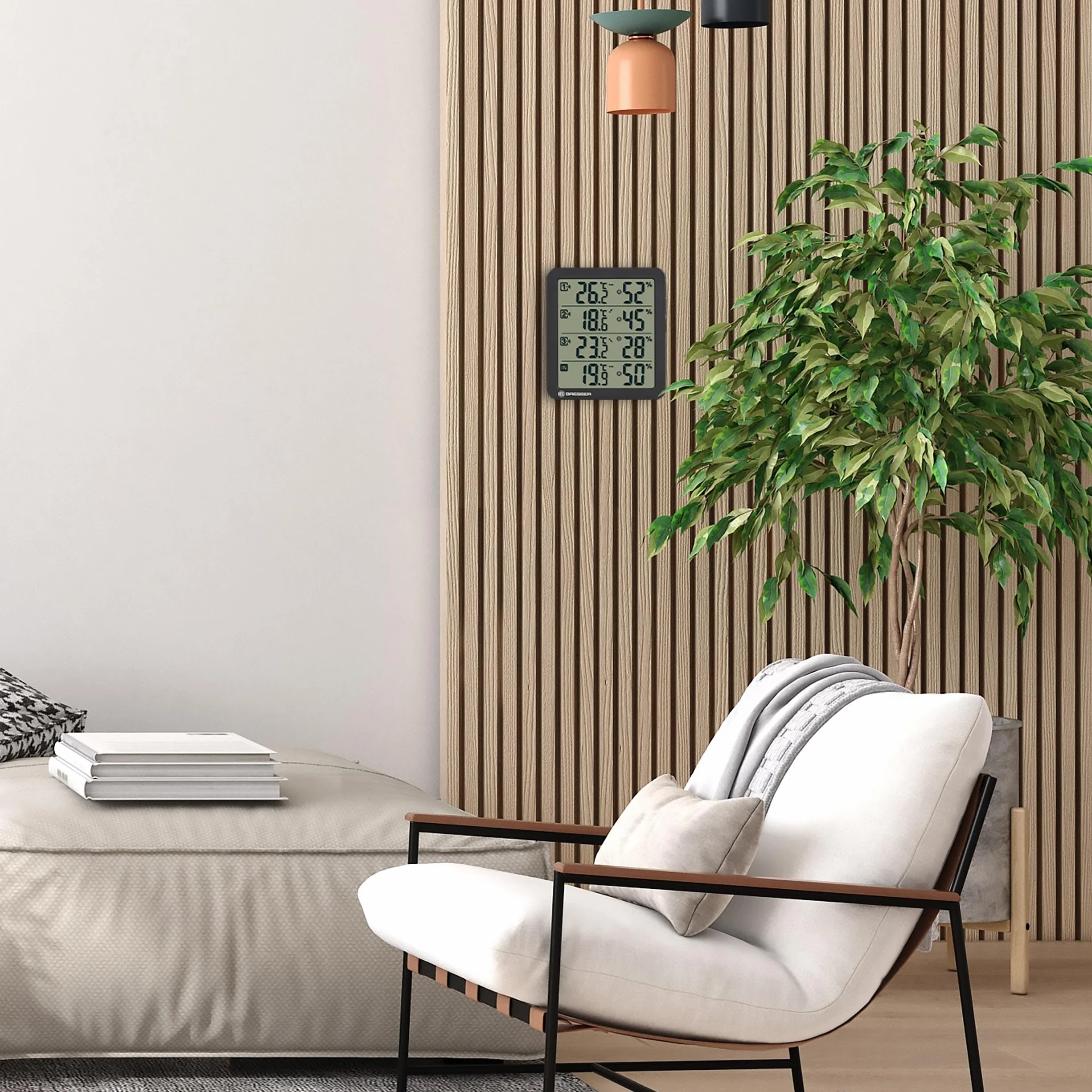 BRESSER Quadro NV Termometr/higrometr czarny