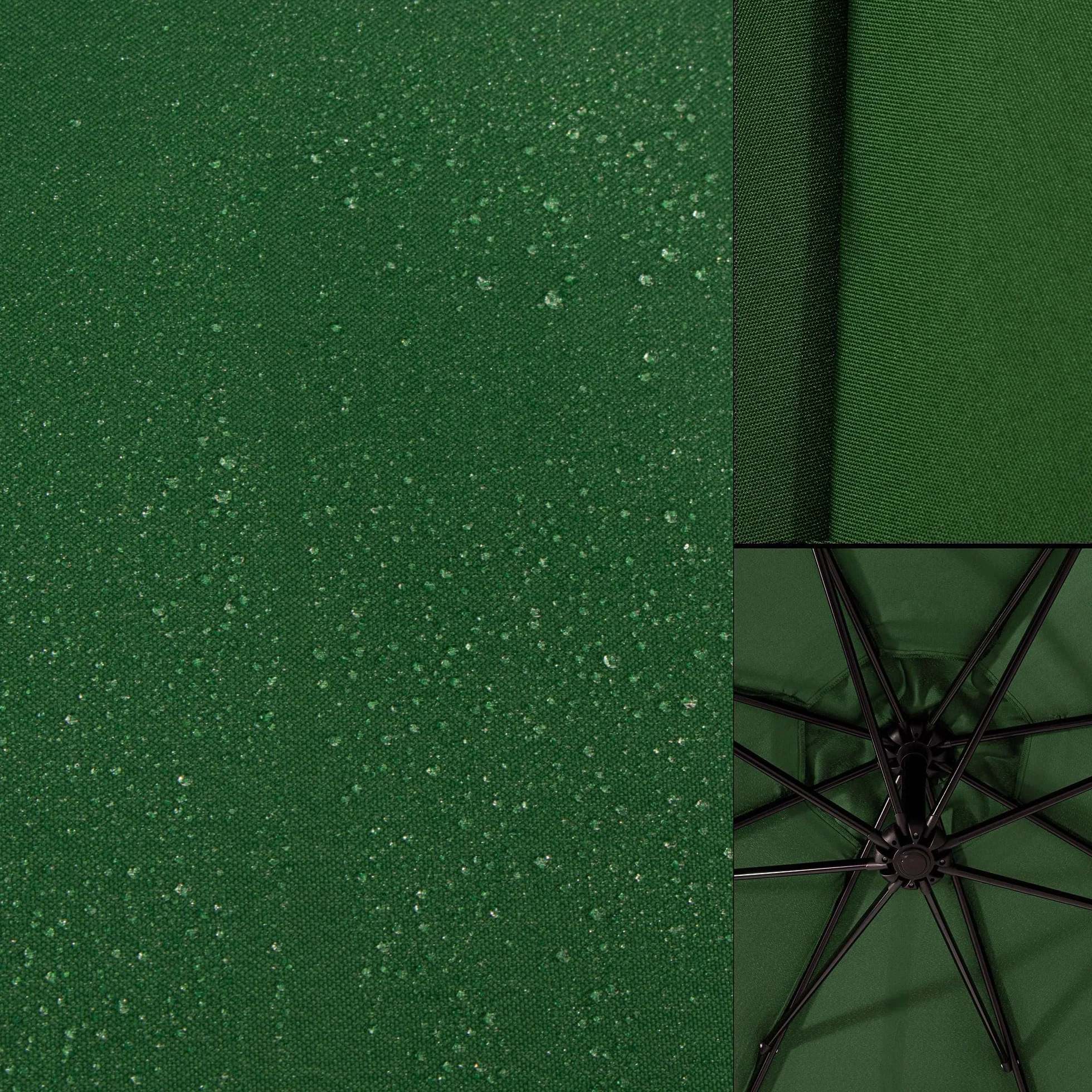 SPRINGOS Parasol ogrodowy parasol przeciwsłoneczny, system korbowy, 400 x 252 cm, zielony, 400 x 252 cm